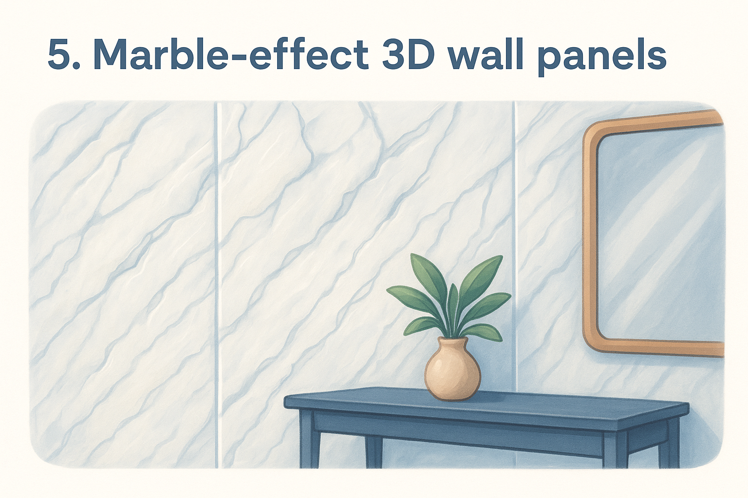 12 Best 3D Wall Panels to Transform Your Dublin Home 5 5. Marble-effect 3D wall panels