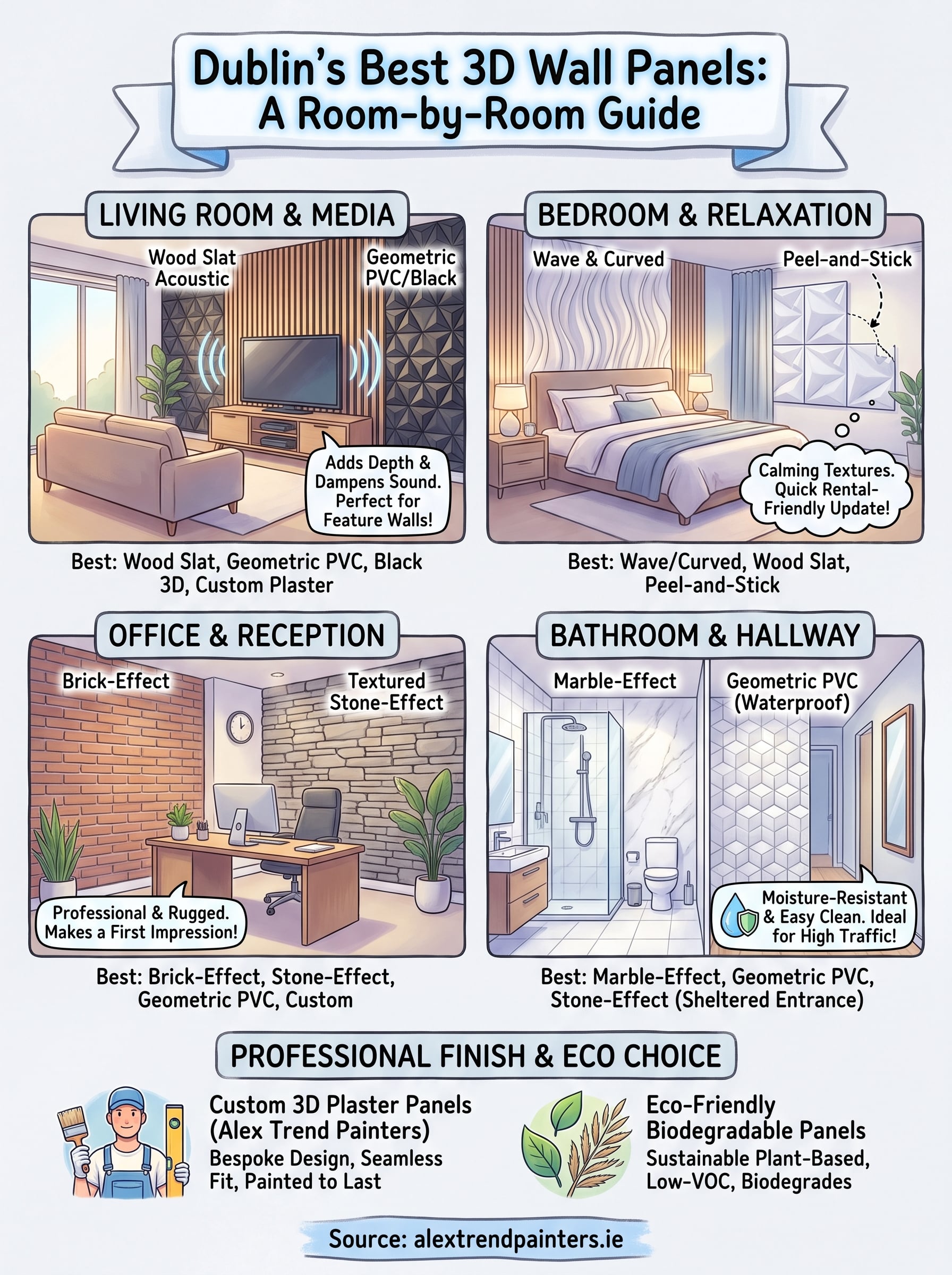 12 Best 3D Wall Panels to Transform Your Dublin Home 7 3d wall panels infographic