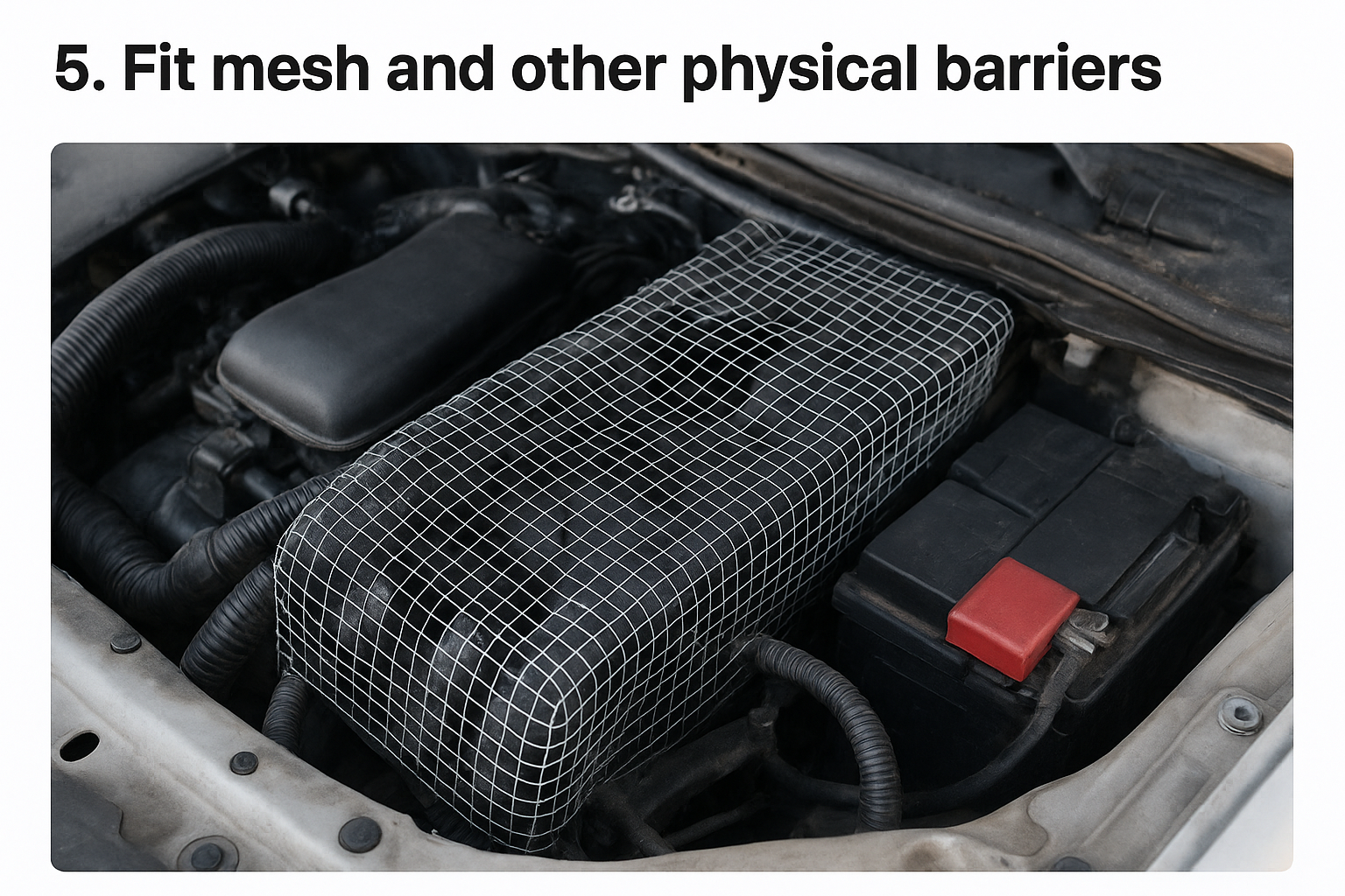 Rat Control in Car: 7 Ways to Keep Rodents Out 1 5. Fit mesh and other physical barriers