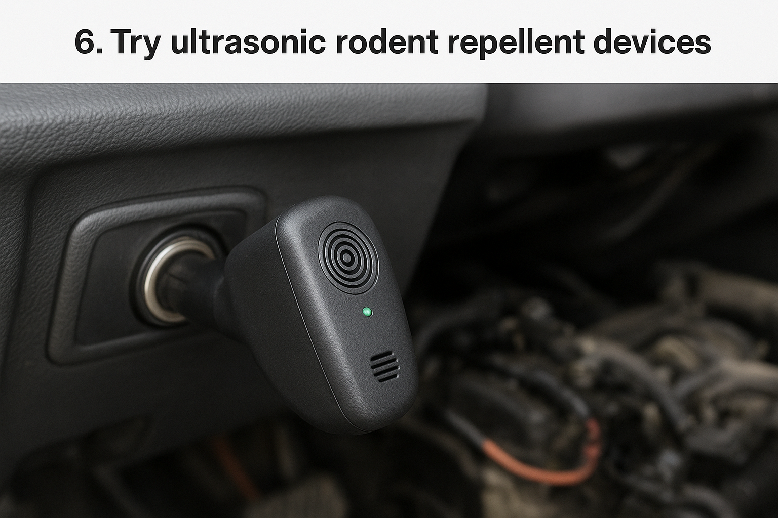 Rat Control in Car: 7 Ways to Keep Rodents Out 2 6. Try ultrasonic rodent repellent devices