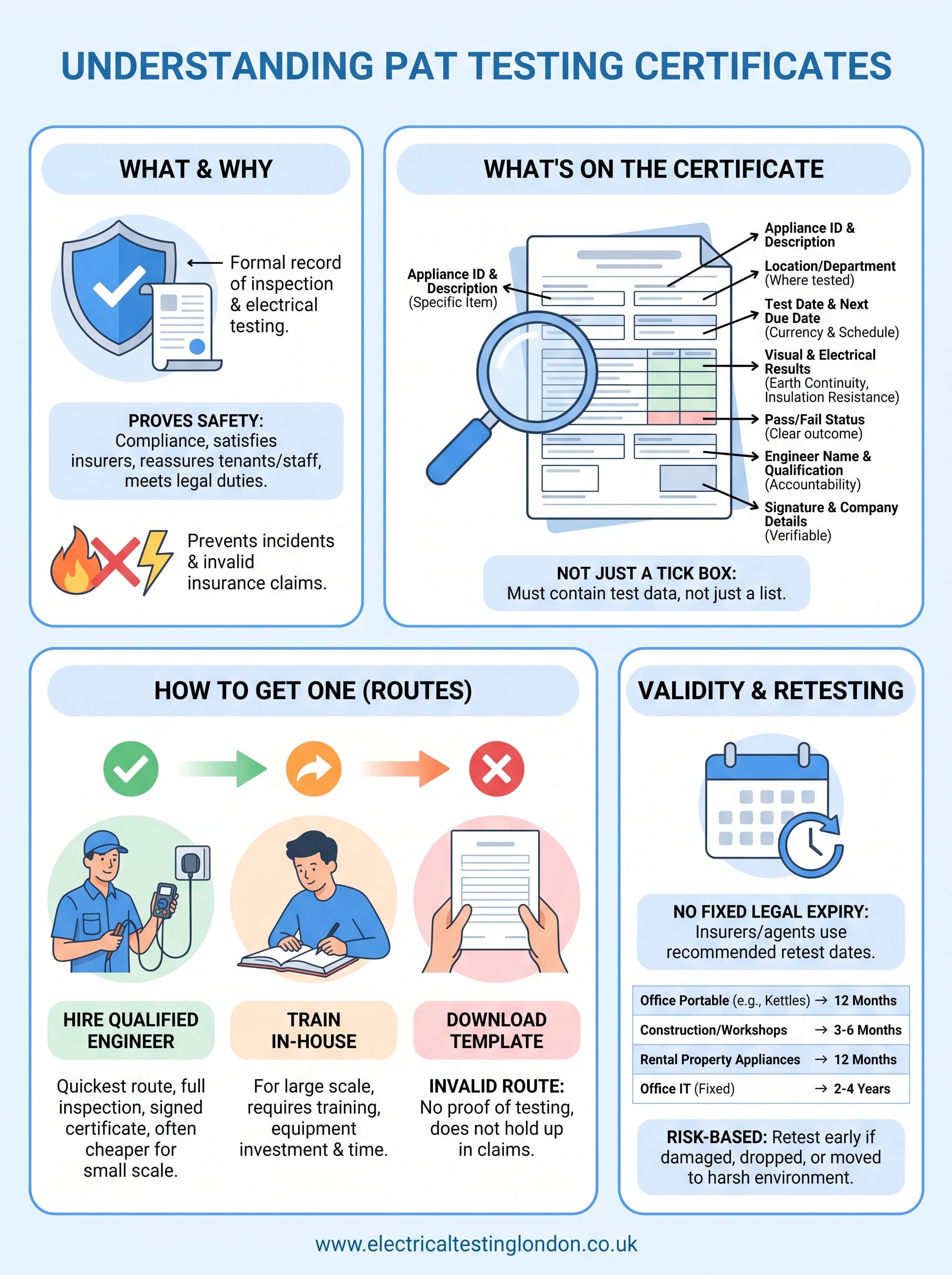 pat testing certs infographic