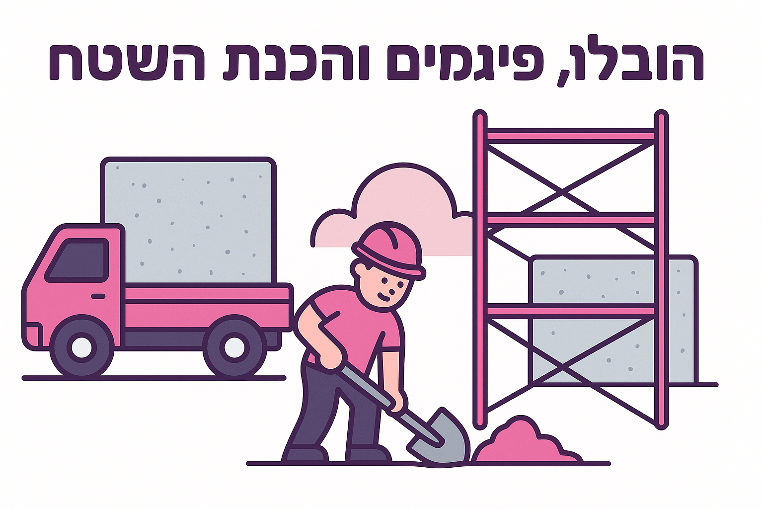 הובלה, פיגומים והכנת השטח