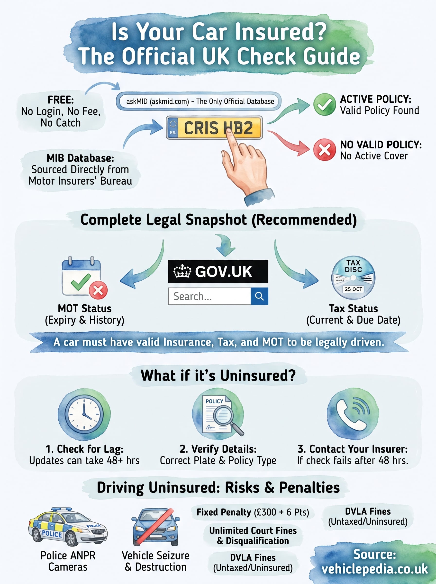 is my car insured check free dvla infographic