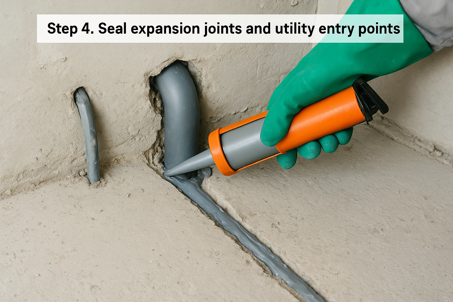 Anti-Termite Treatment for New Construction: Step-by-Step Guide 2 Step 4. Seal expansion joints and utility entry points