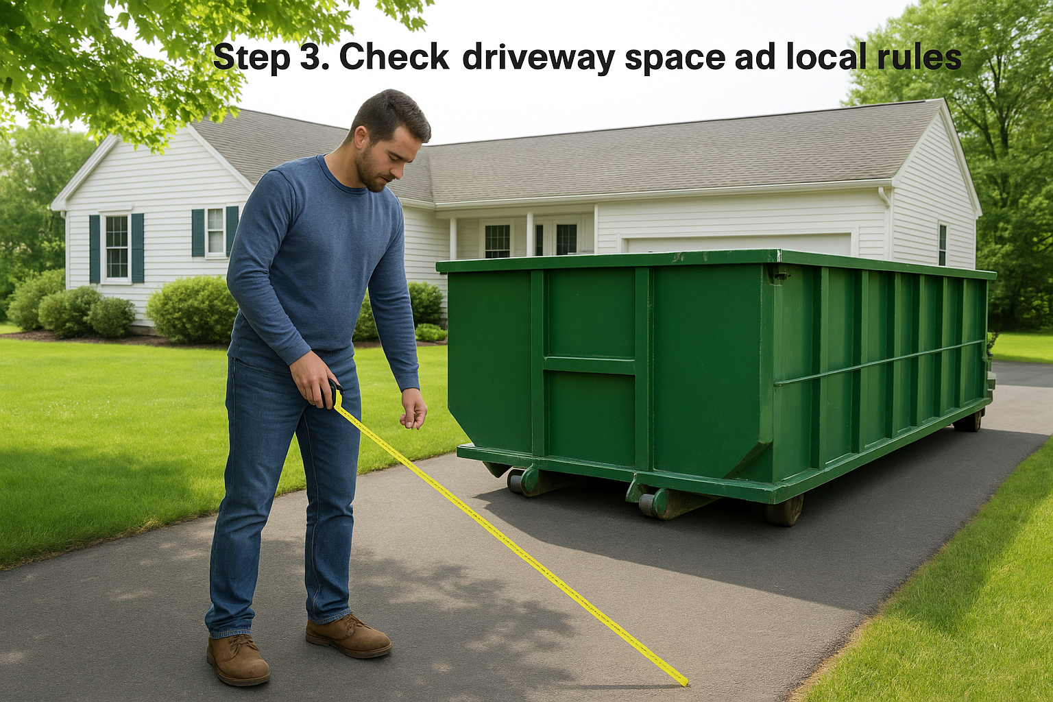 Step 3. Check driveway space and local rules