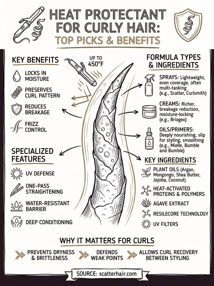 heat protectant for curly hair infographic