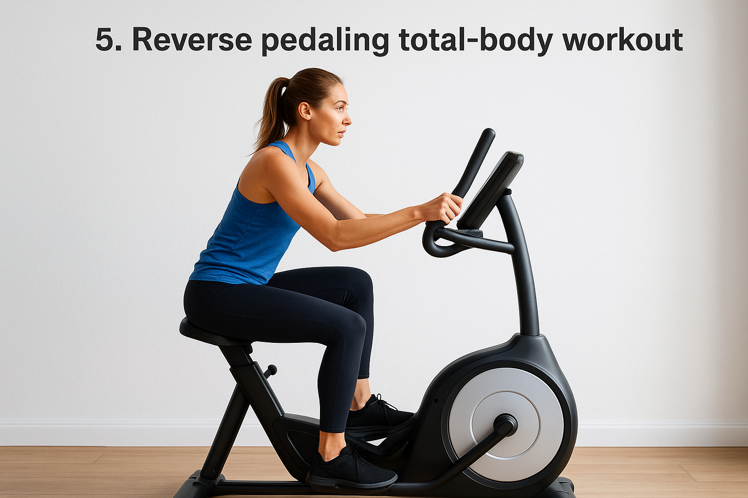 5. Reverse pedaling total-body workout