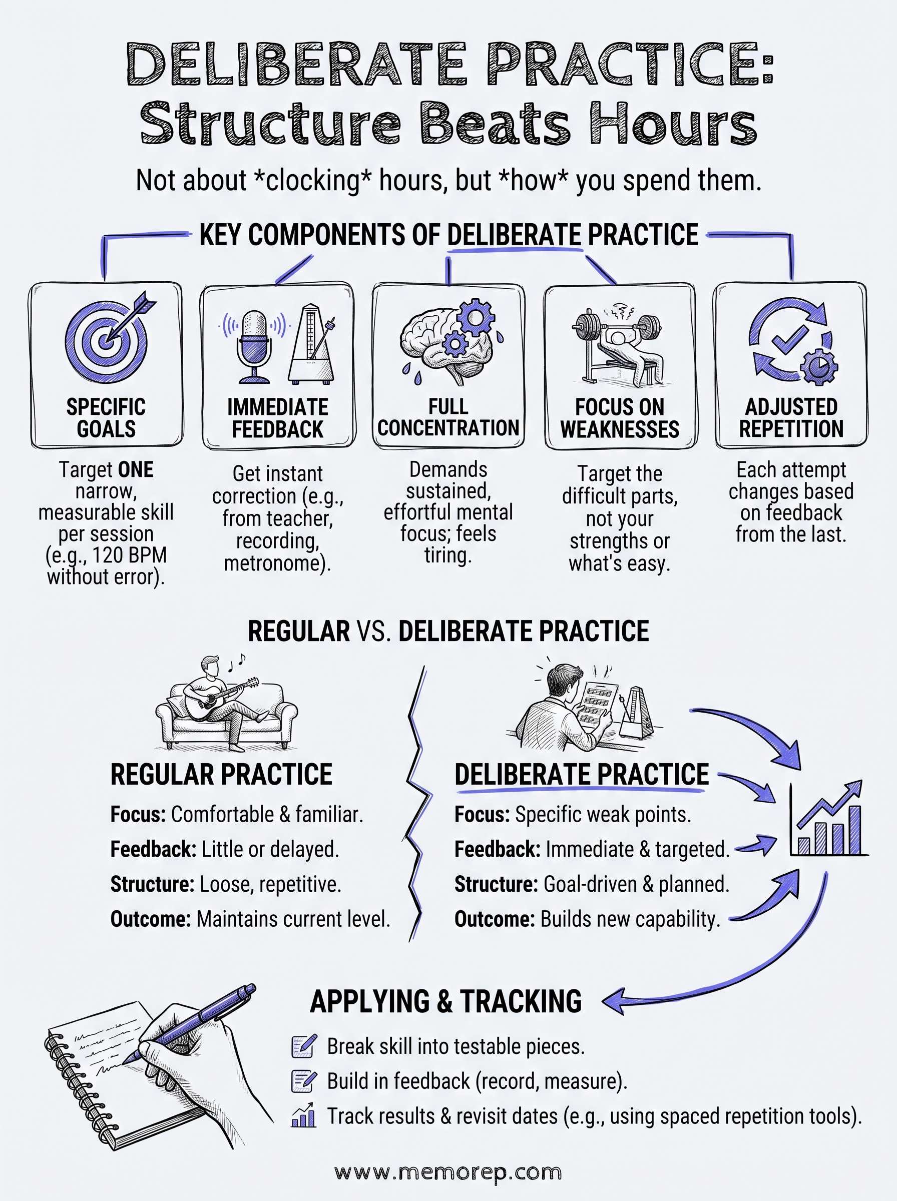 deliberate practice psychology infographic