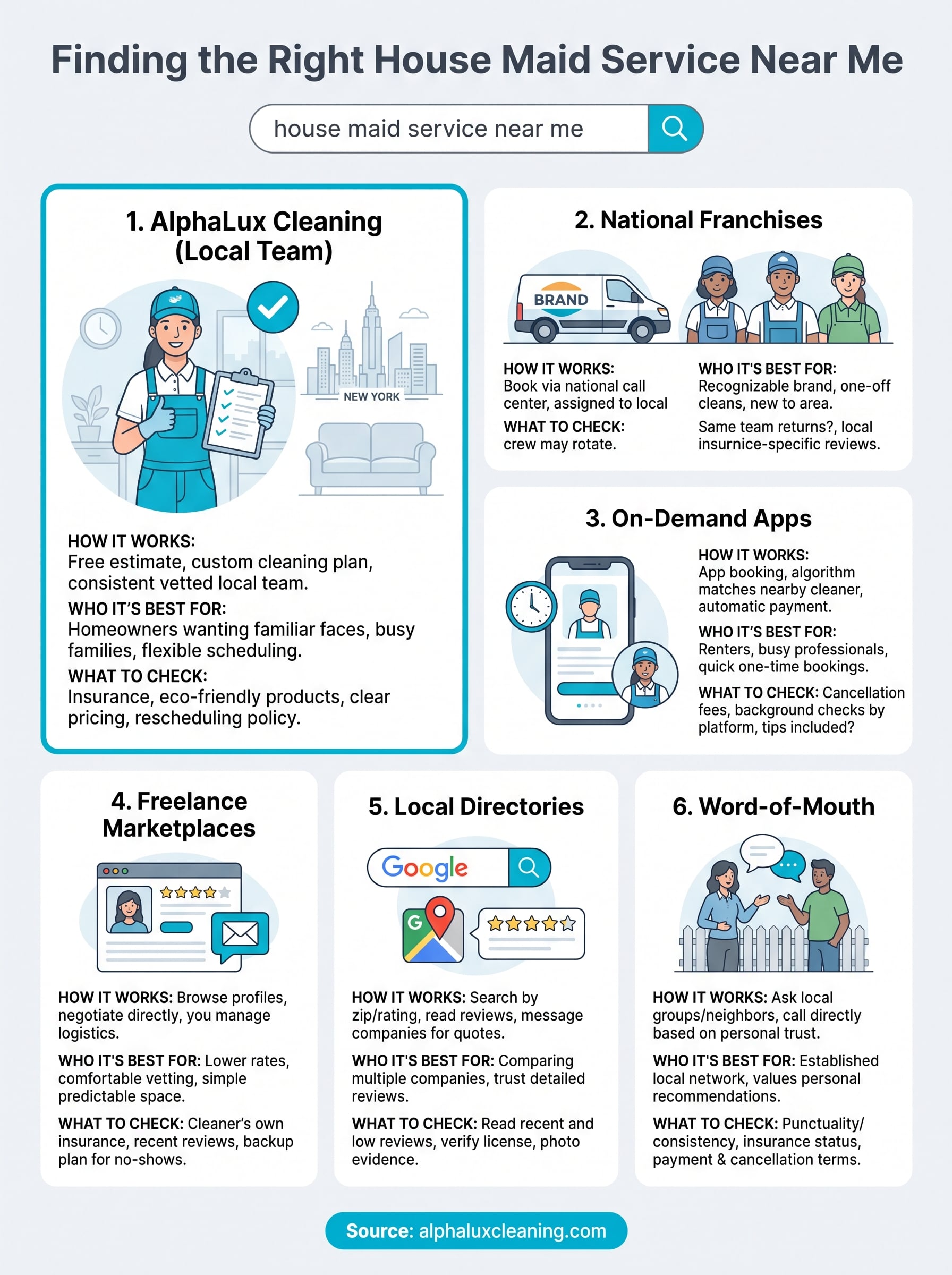 house maid service near me infographic