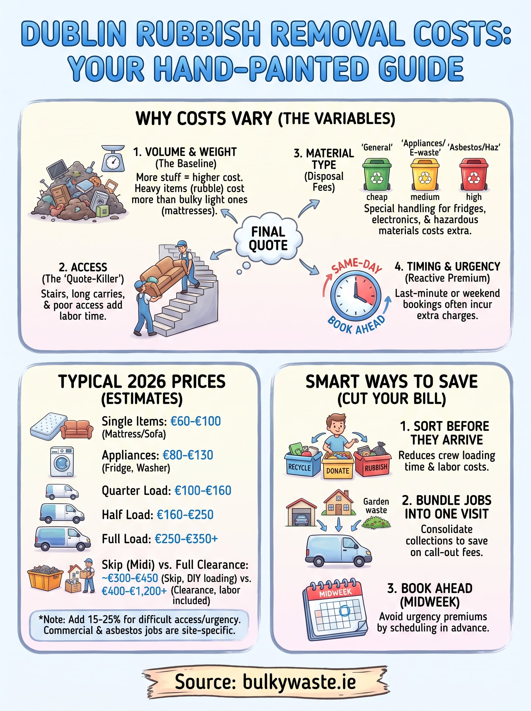 rubbish removal costs infographic