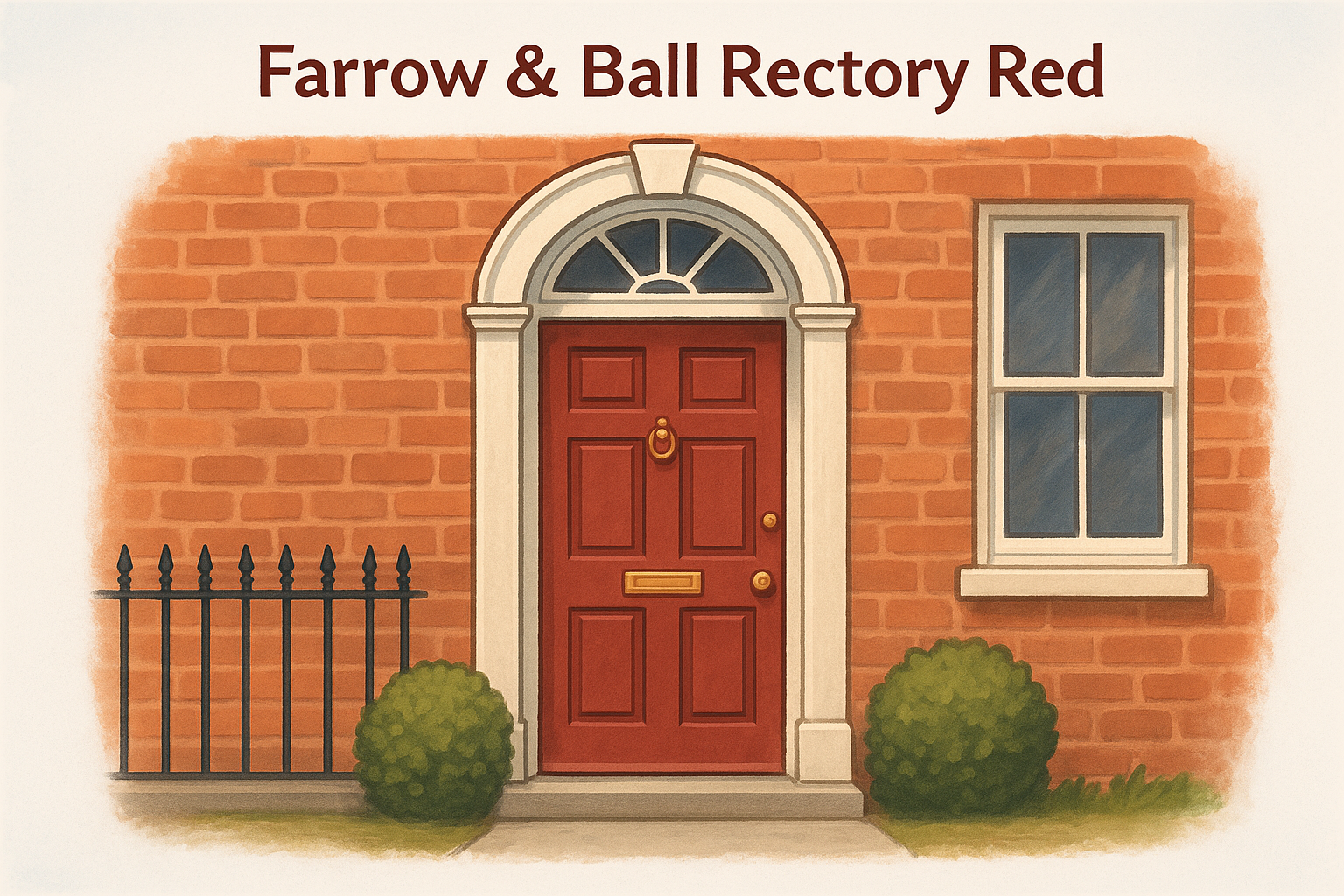 5 Best Red Front Door Paint Colors for Dublin Homes 3 2. Farrow & Ball Rectory Red