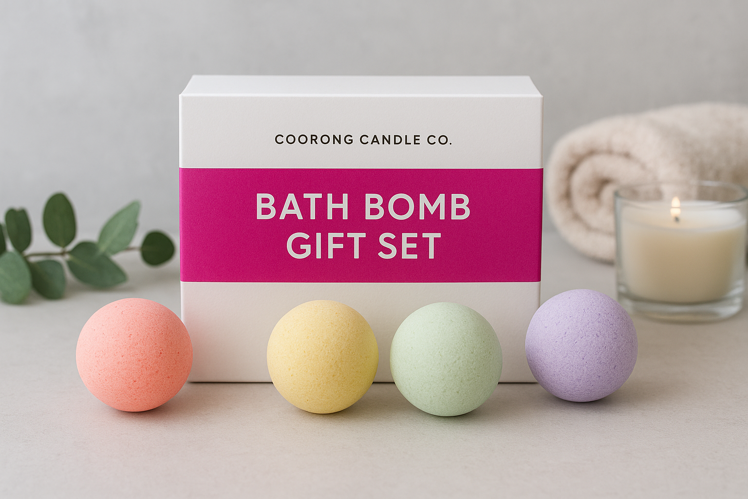 1. Coorong Candle Co. bath bomb gift set
