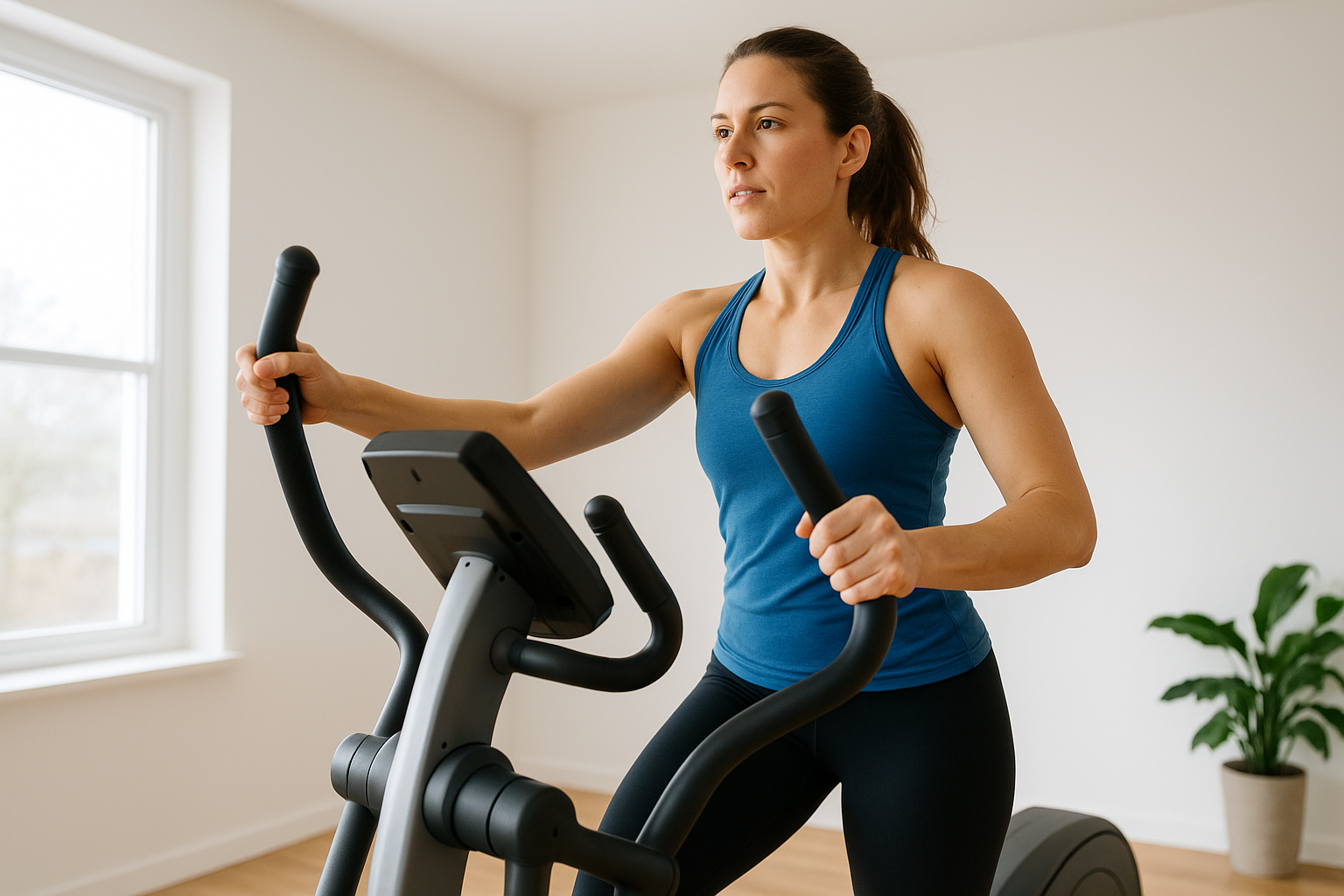4. Full-body elliptical workout with arm intervals