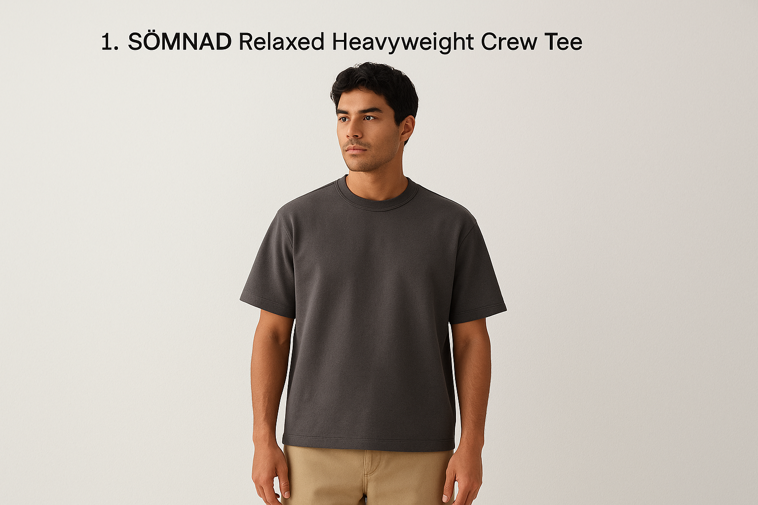 1. SÖMNAD Relaxed Heavyweight Crew Tee