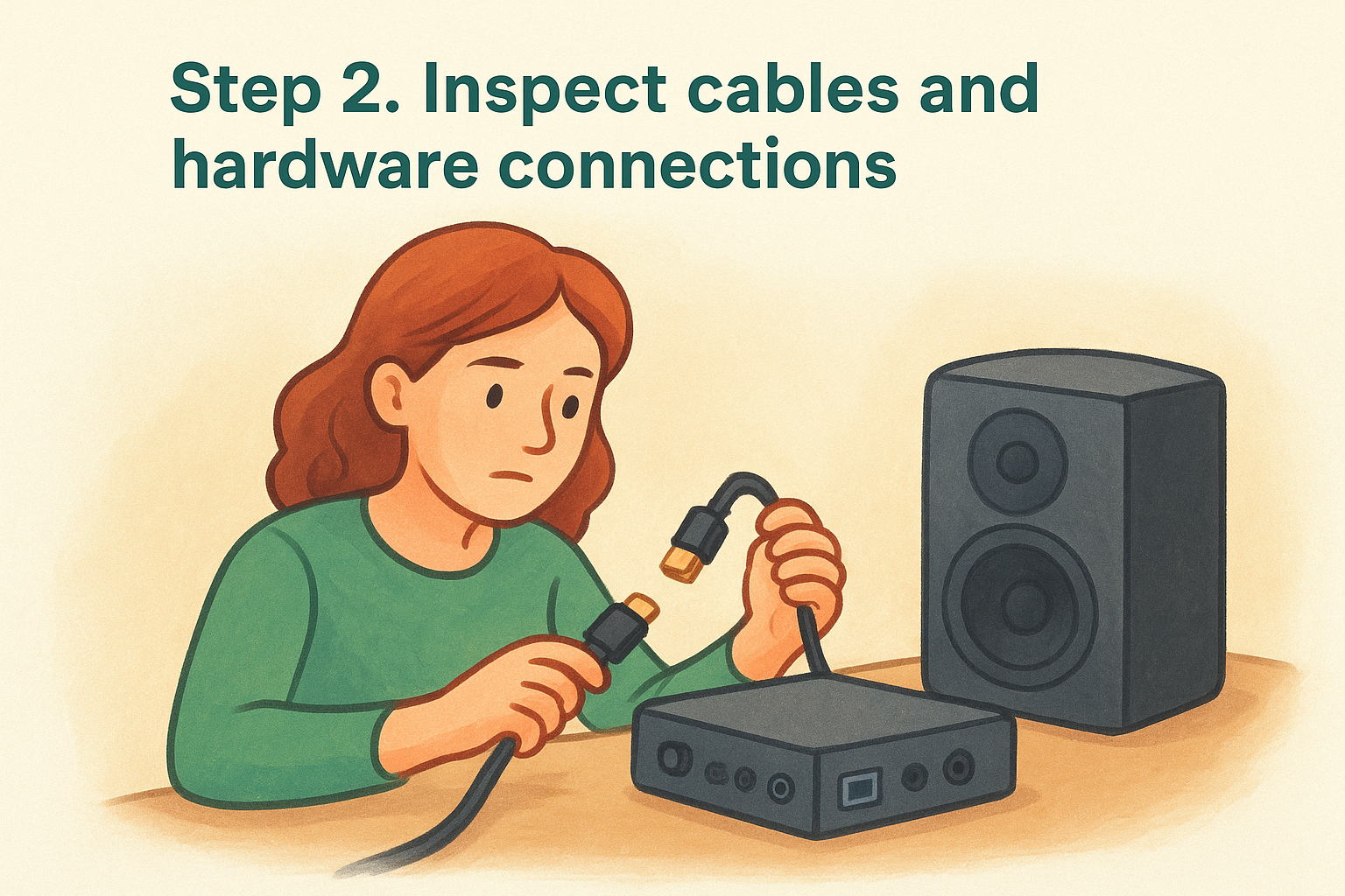 Step 2. Inspect cables and hardware connections
