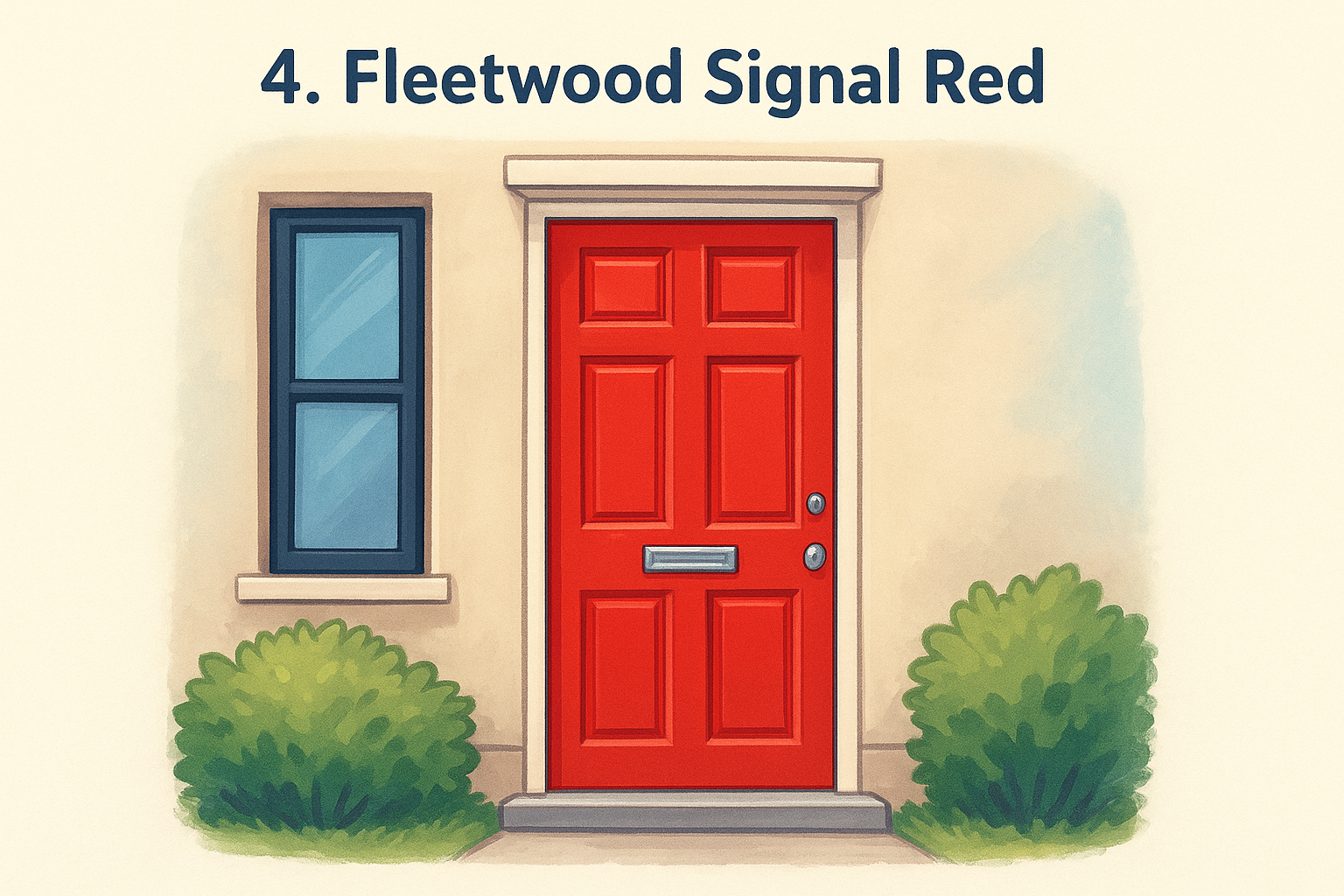 5 Best Red Front Door Paint Colors for Dublin Homes 4 4. Fleetwood Signal Red