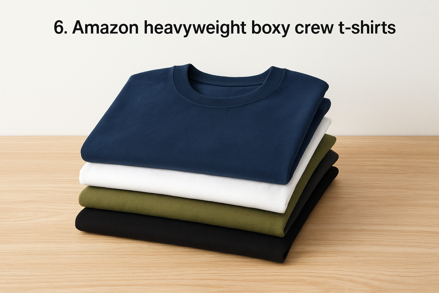 6. Amazon heavyweight boxy crew t-shirts