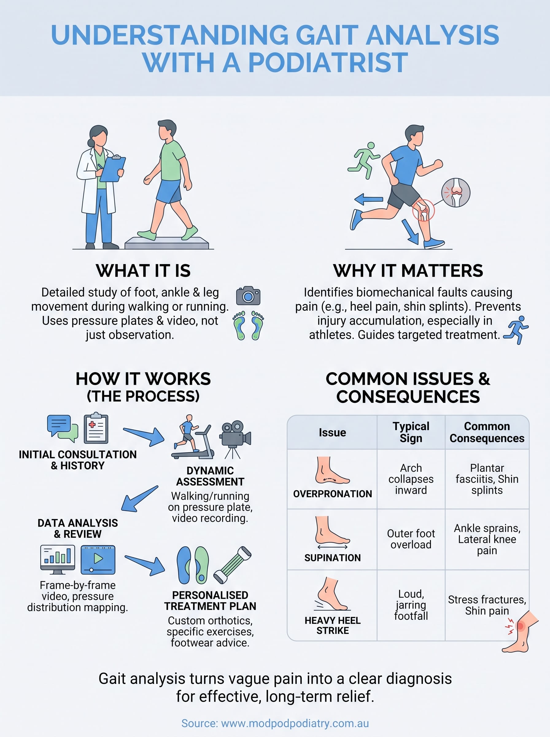 gait analysis podiatrist infographic
