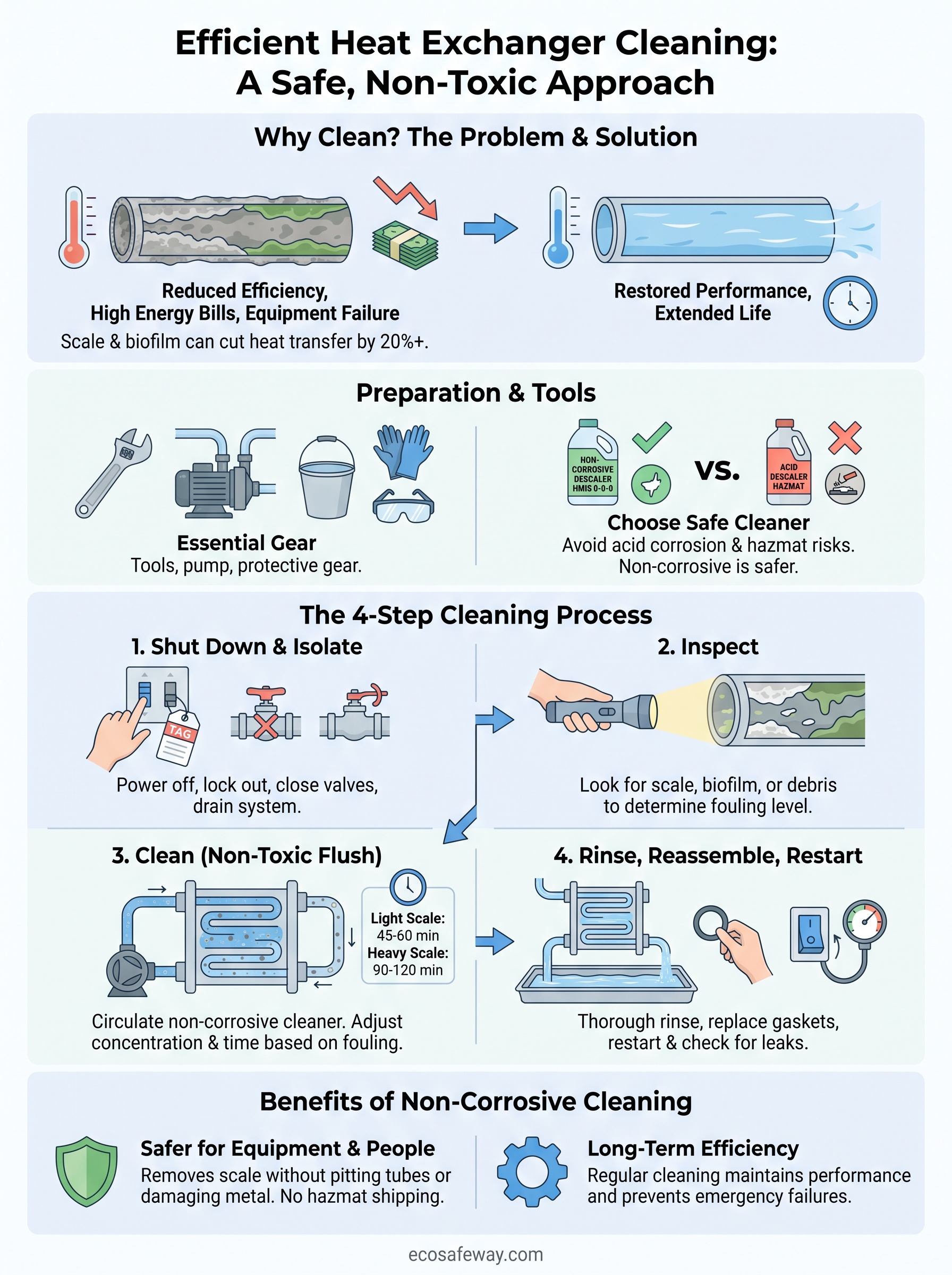 heat exchanger cleaning infographic