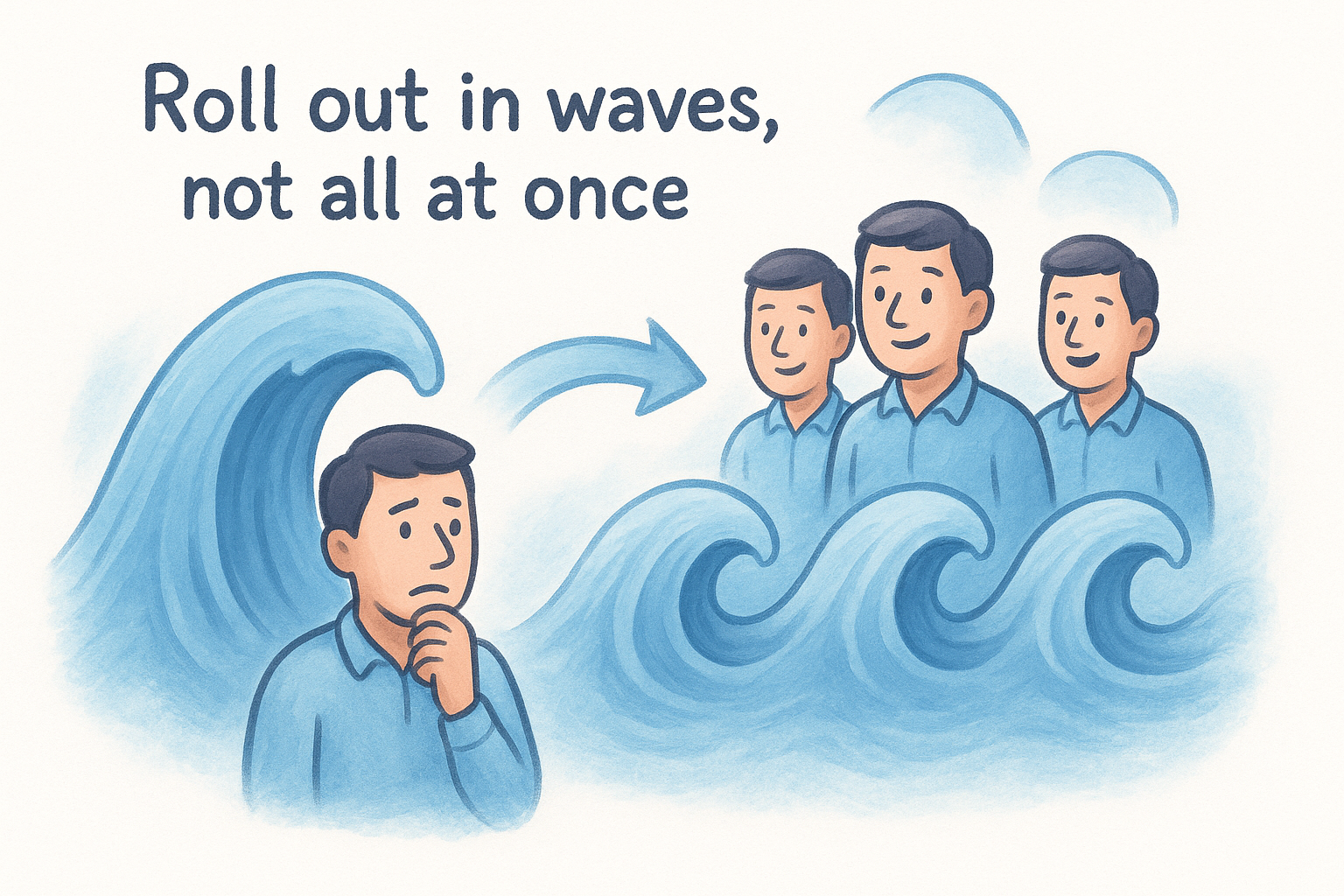 Roll out in waves, not all at once