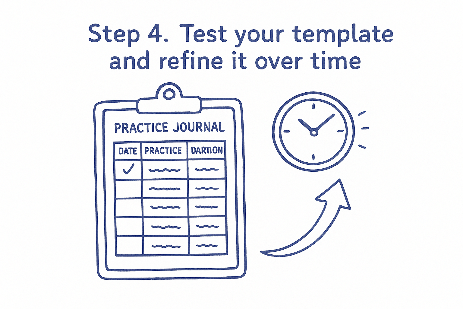 Step 4. Test your template and refine it over time