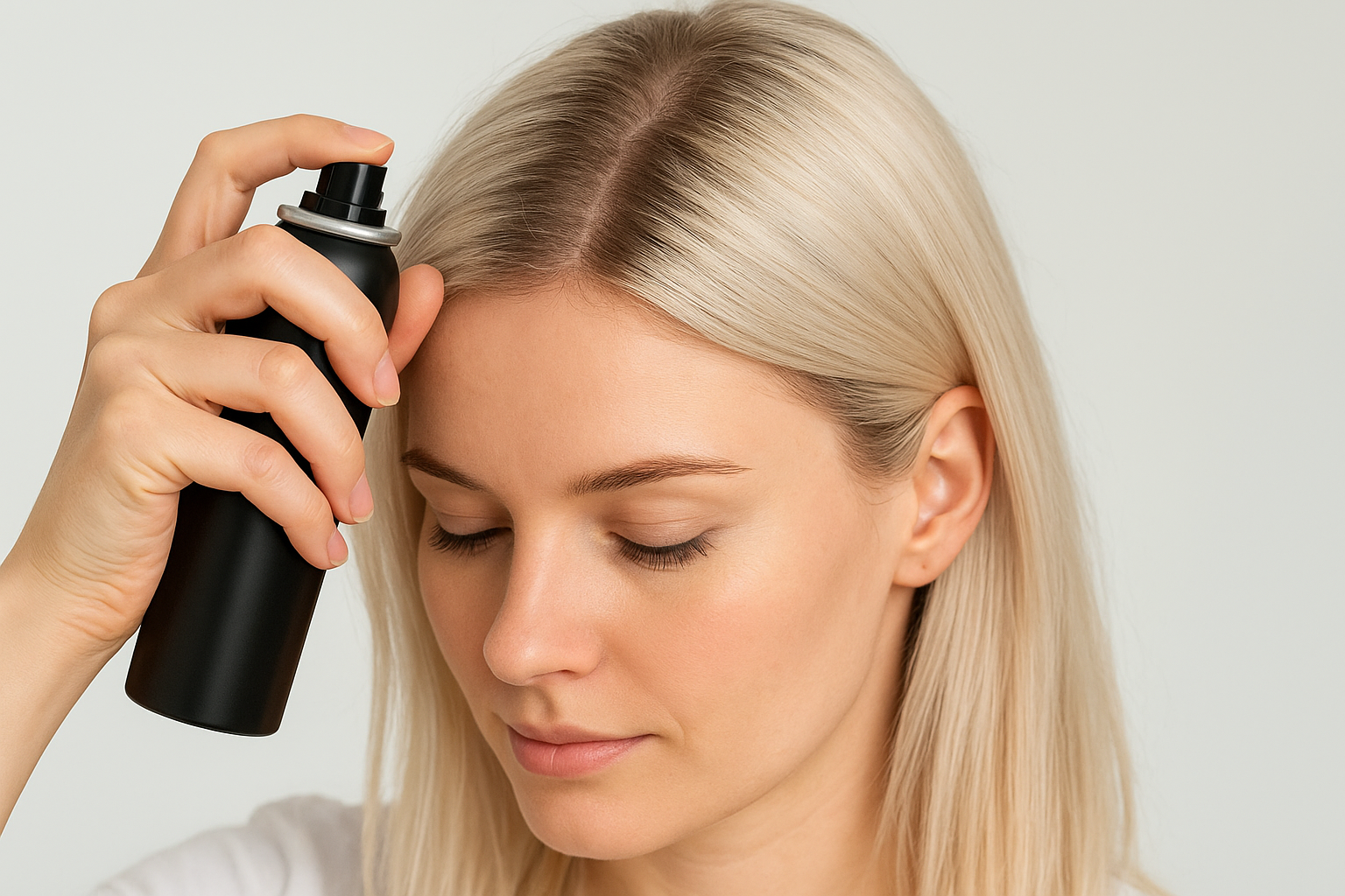 6. Root Perfect concealer spray for platinum and white blonde