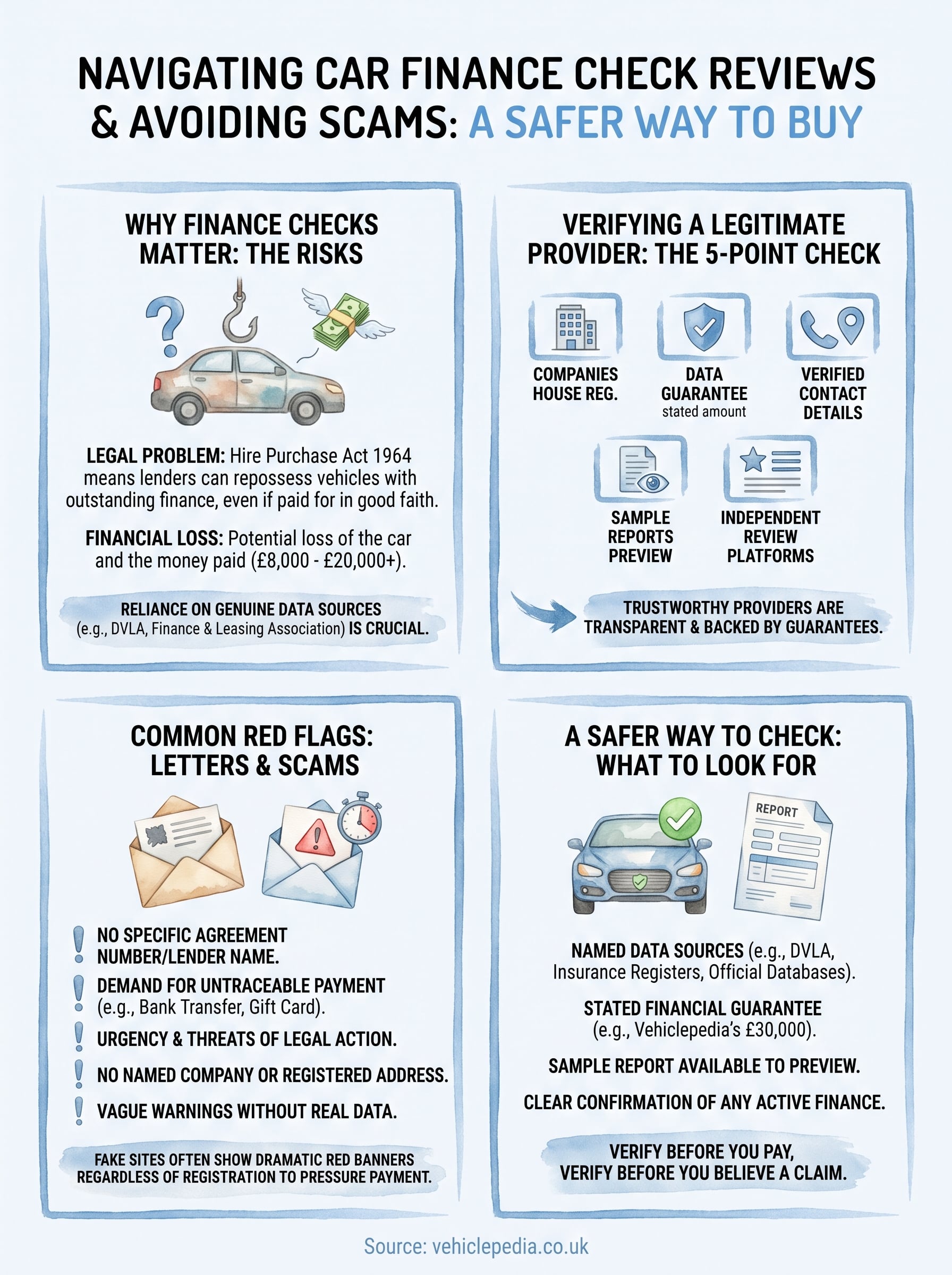 car finance check reviews infographic