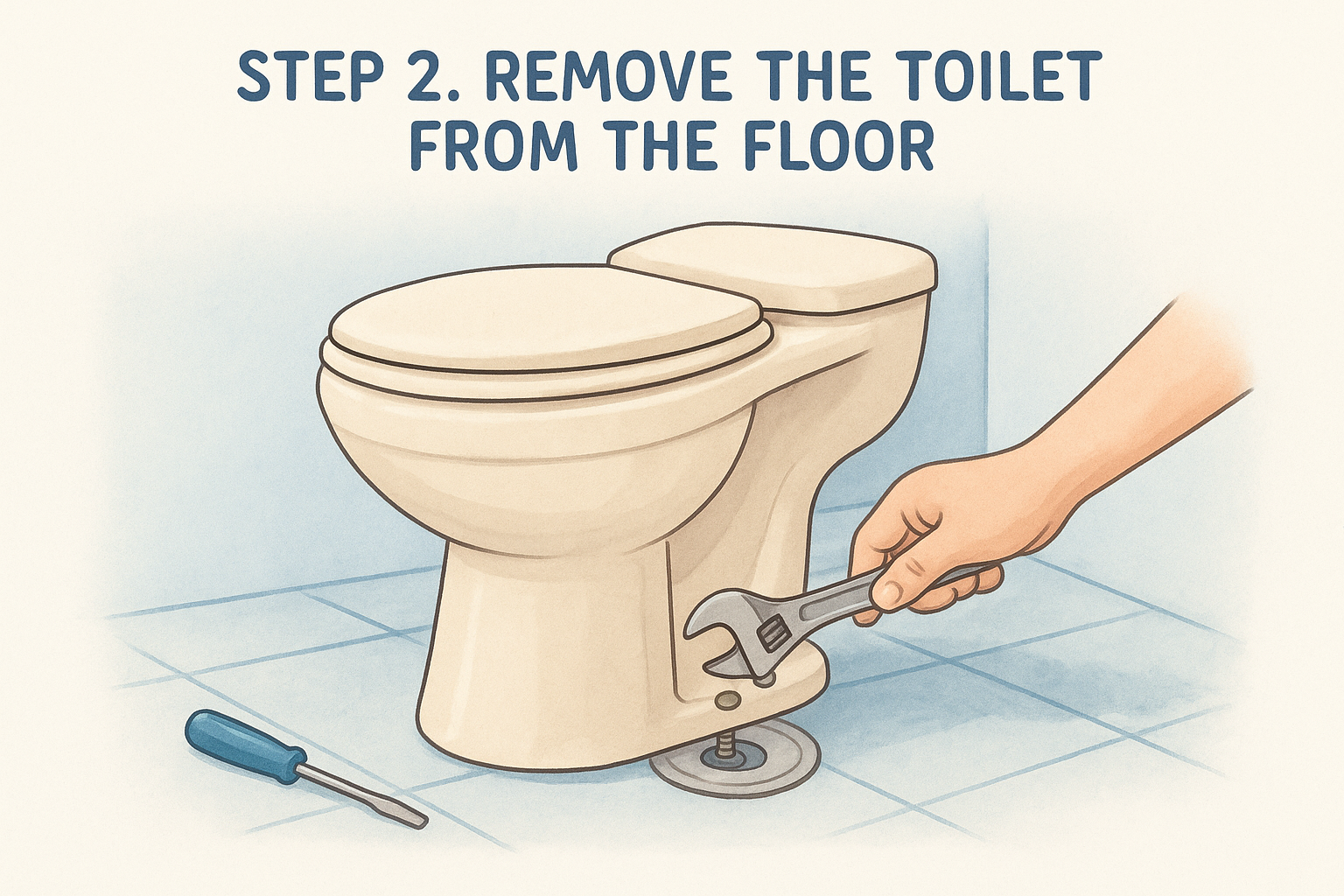 Step 2. Remove the toilet from the floor