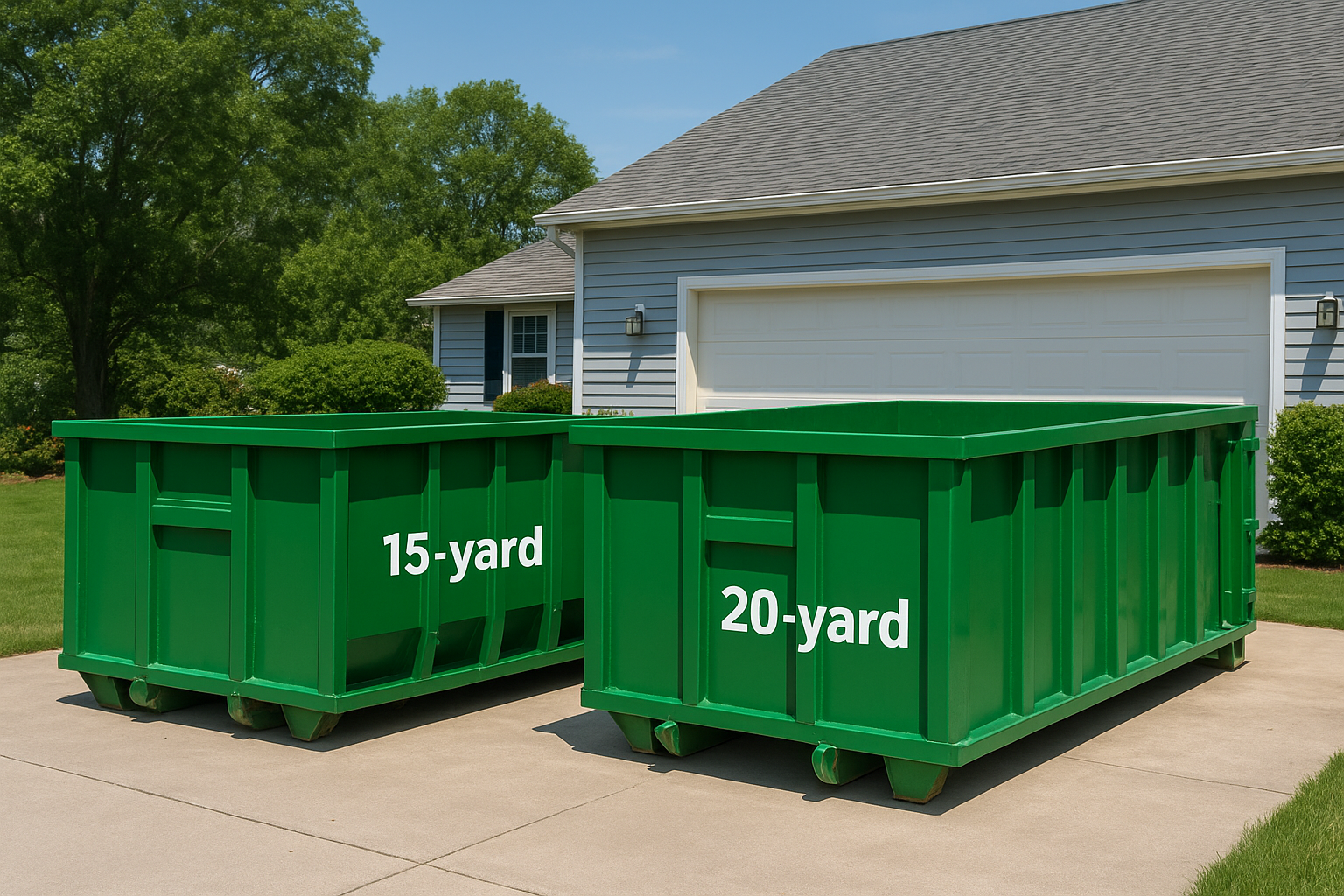 Large dumpster sizes at a glance