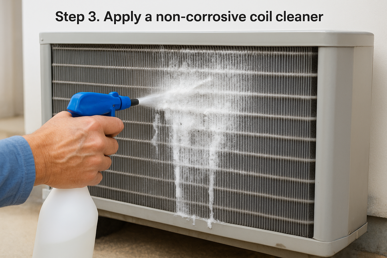 Step 3. Apply a non-corrosive coil cleaner