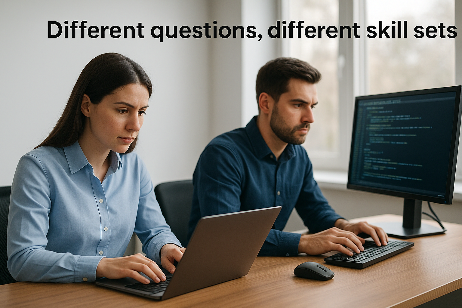 Different questions, different skill sets