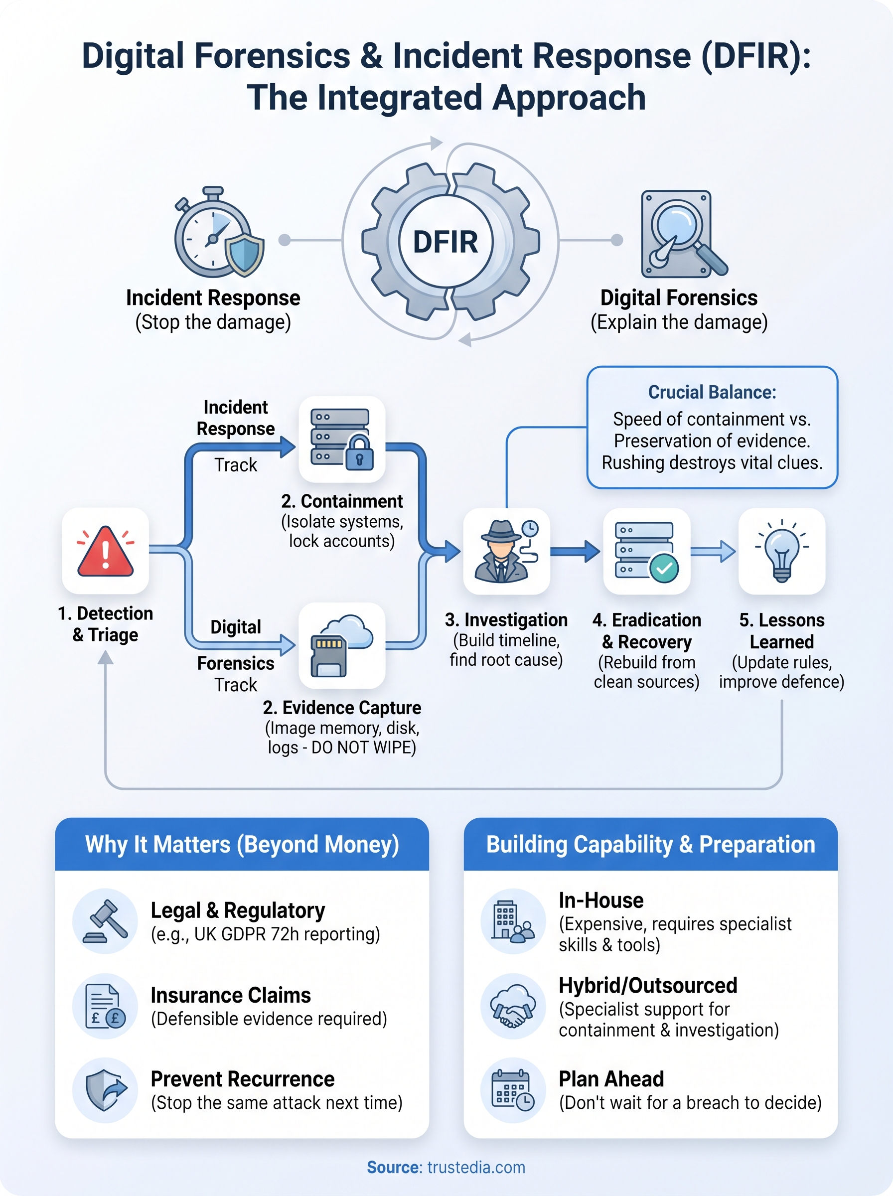incident response digital forensics infographic