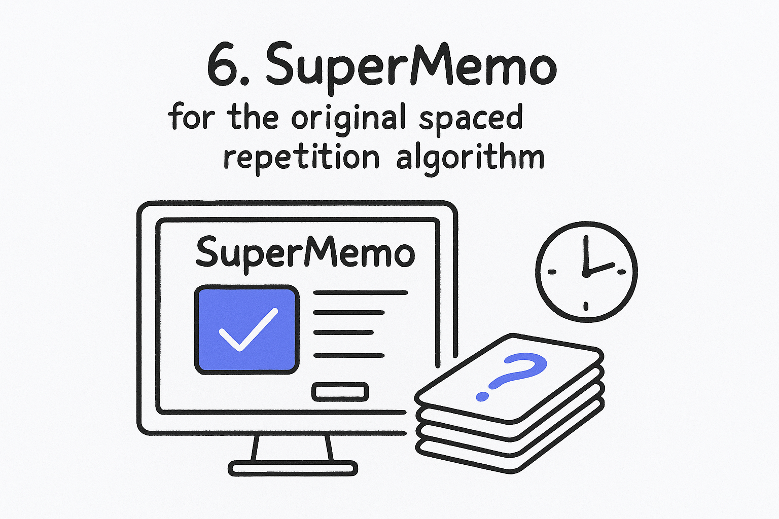 6. SuperMemo for the original spaced repetition algorithm