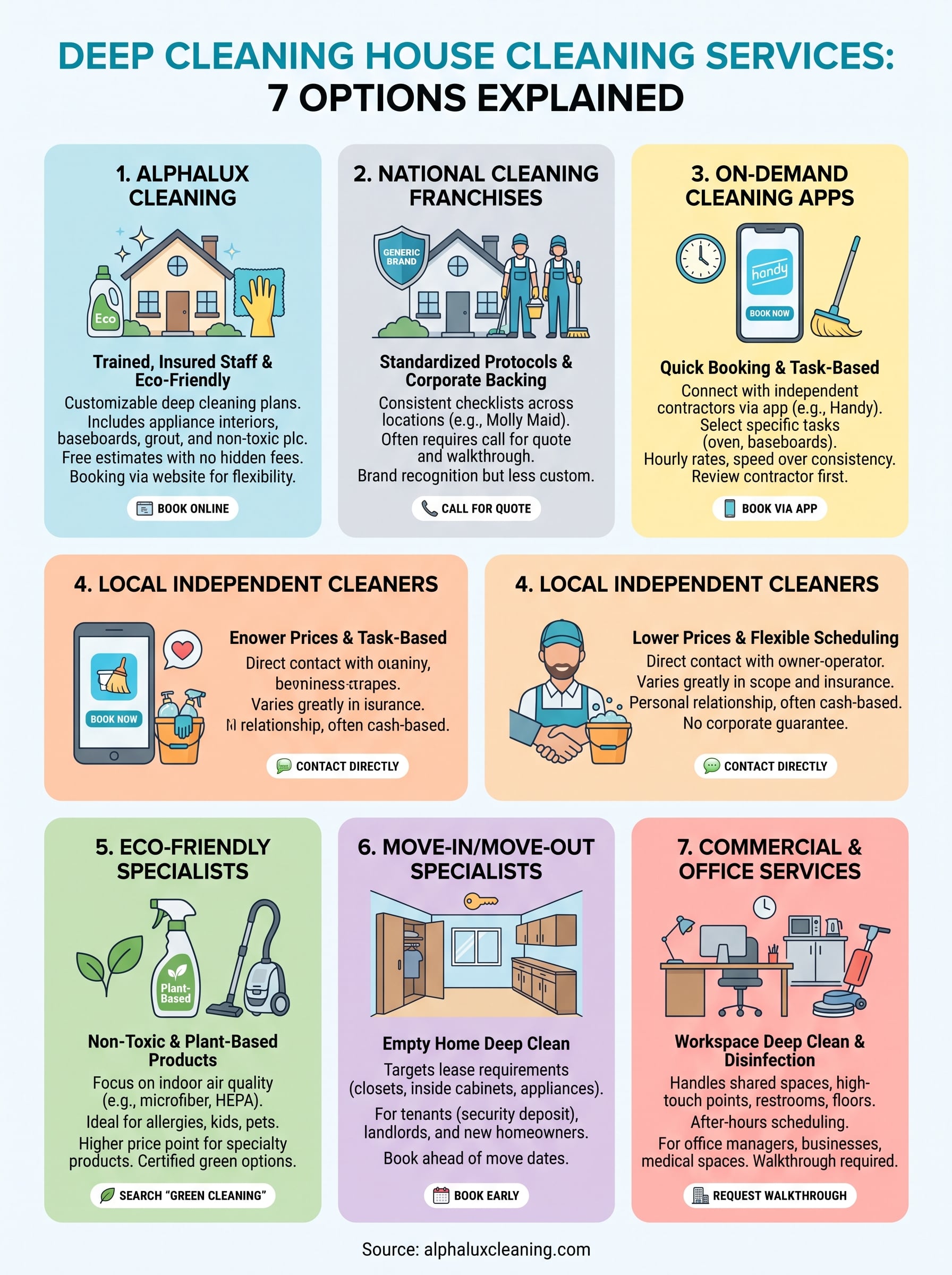 deep cleaning house cleaning services infographic