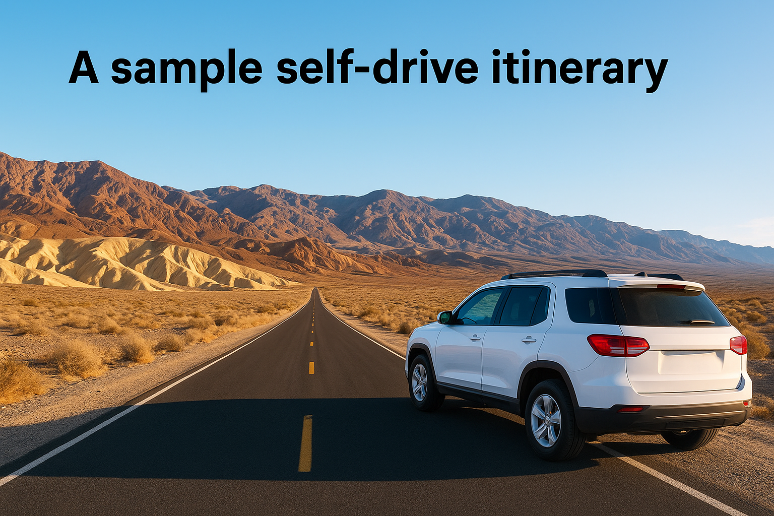 A sample self-drive itinerary
