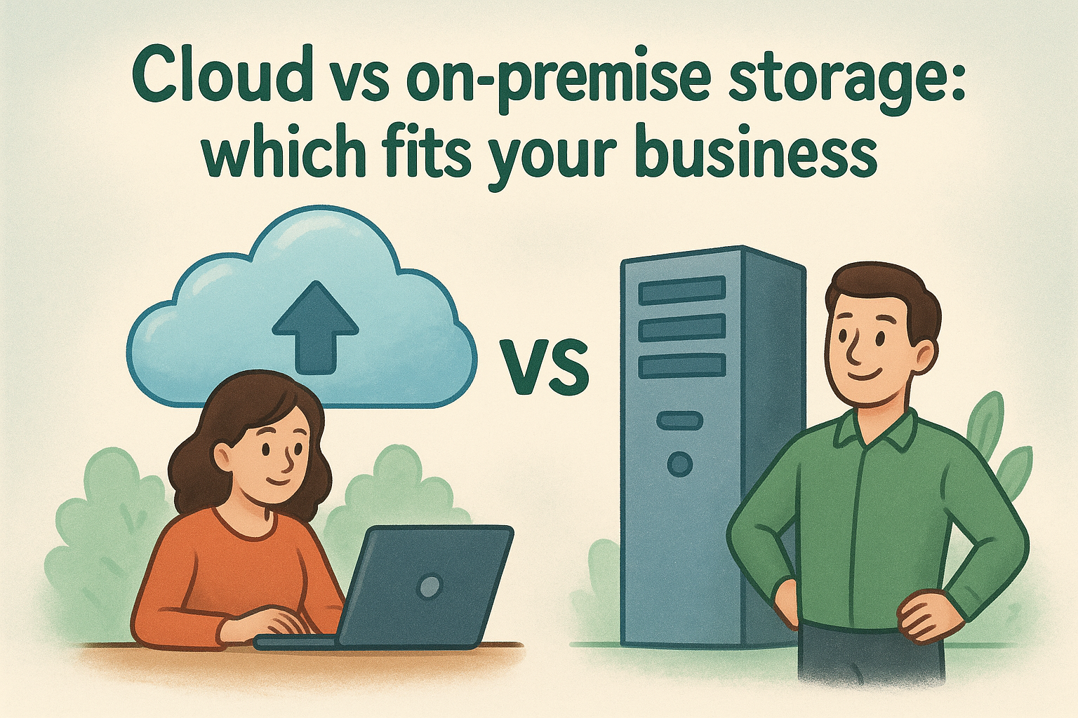 Cloud versus on-premise storage comparison