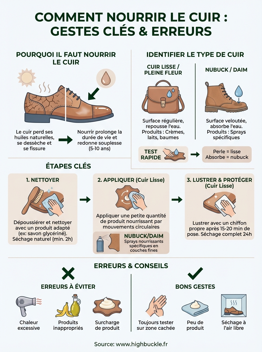 comment nourrir le cuir infographic