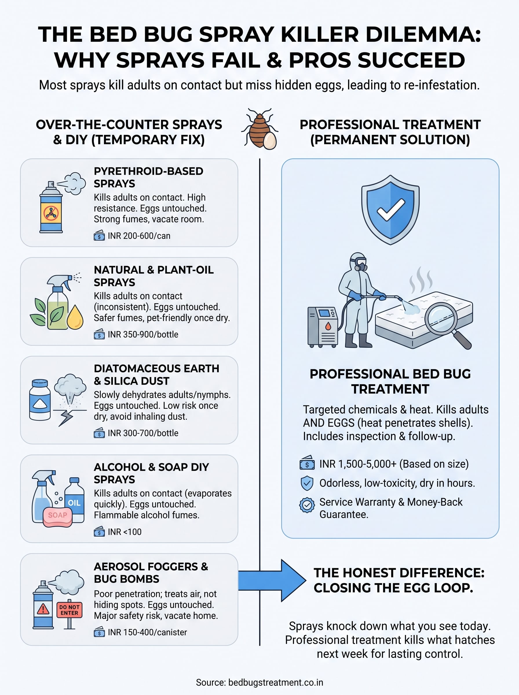 bed bugs spray killer infographic