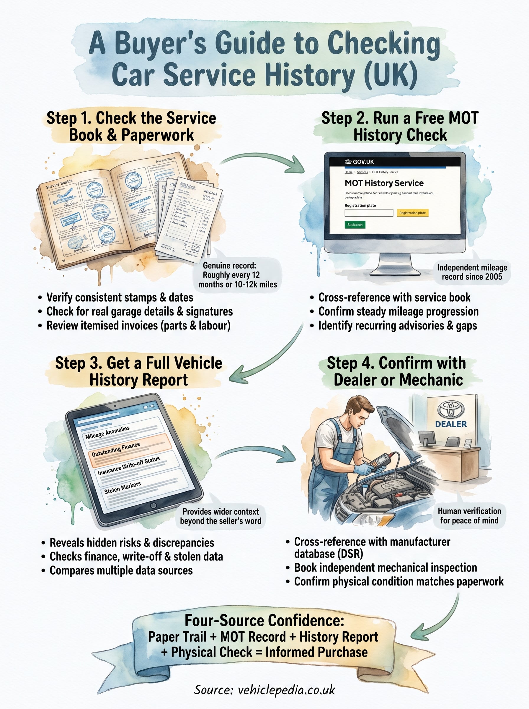 car check service history infographic