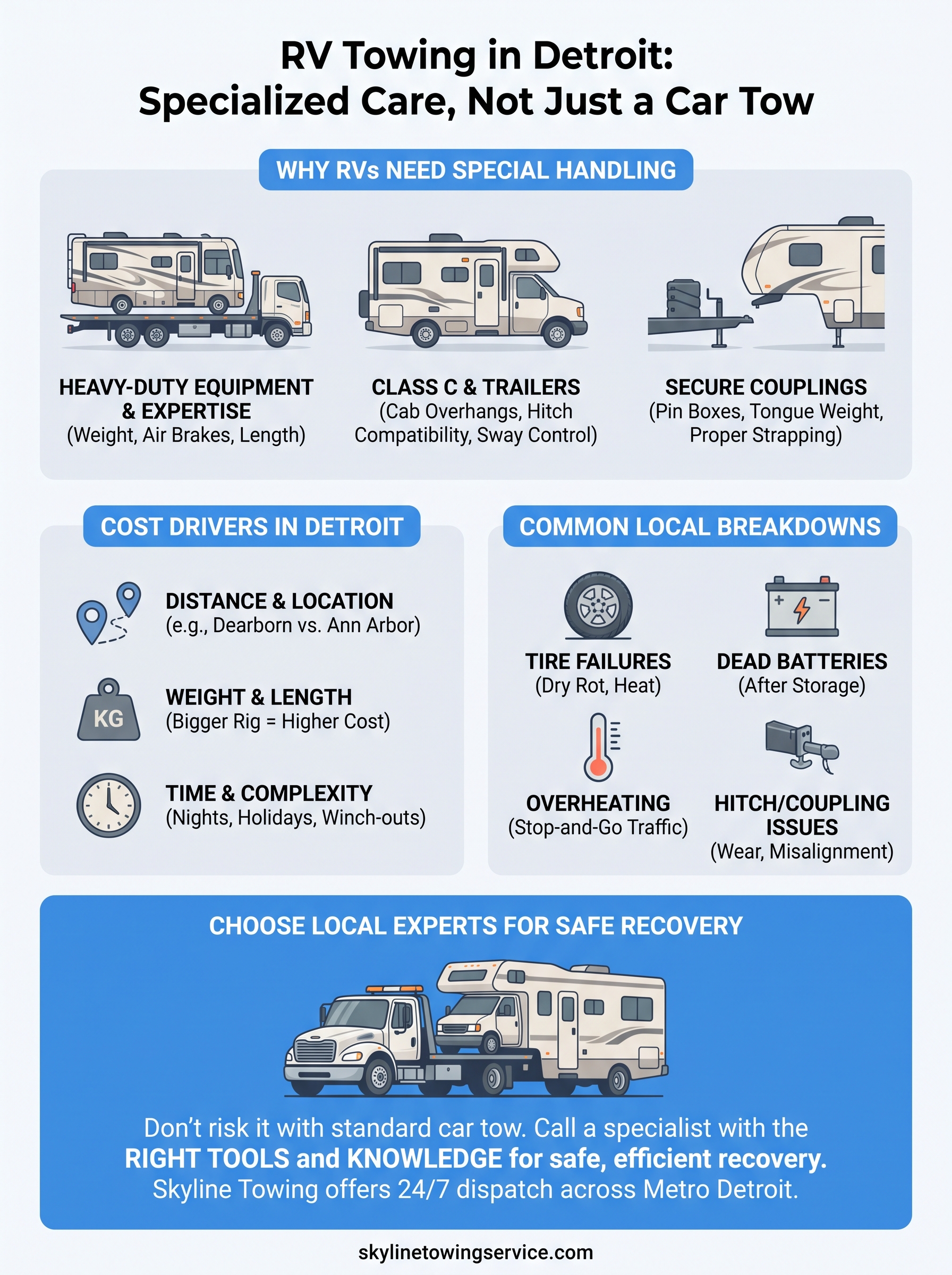 RV Towing Service Near Me: Detroit's Guide to Getting Help Fast rv towing service near me infographic