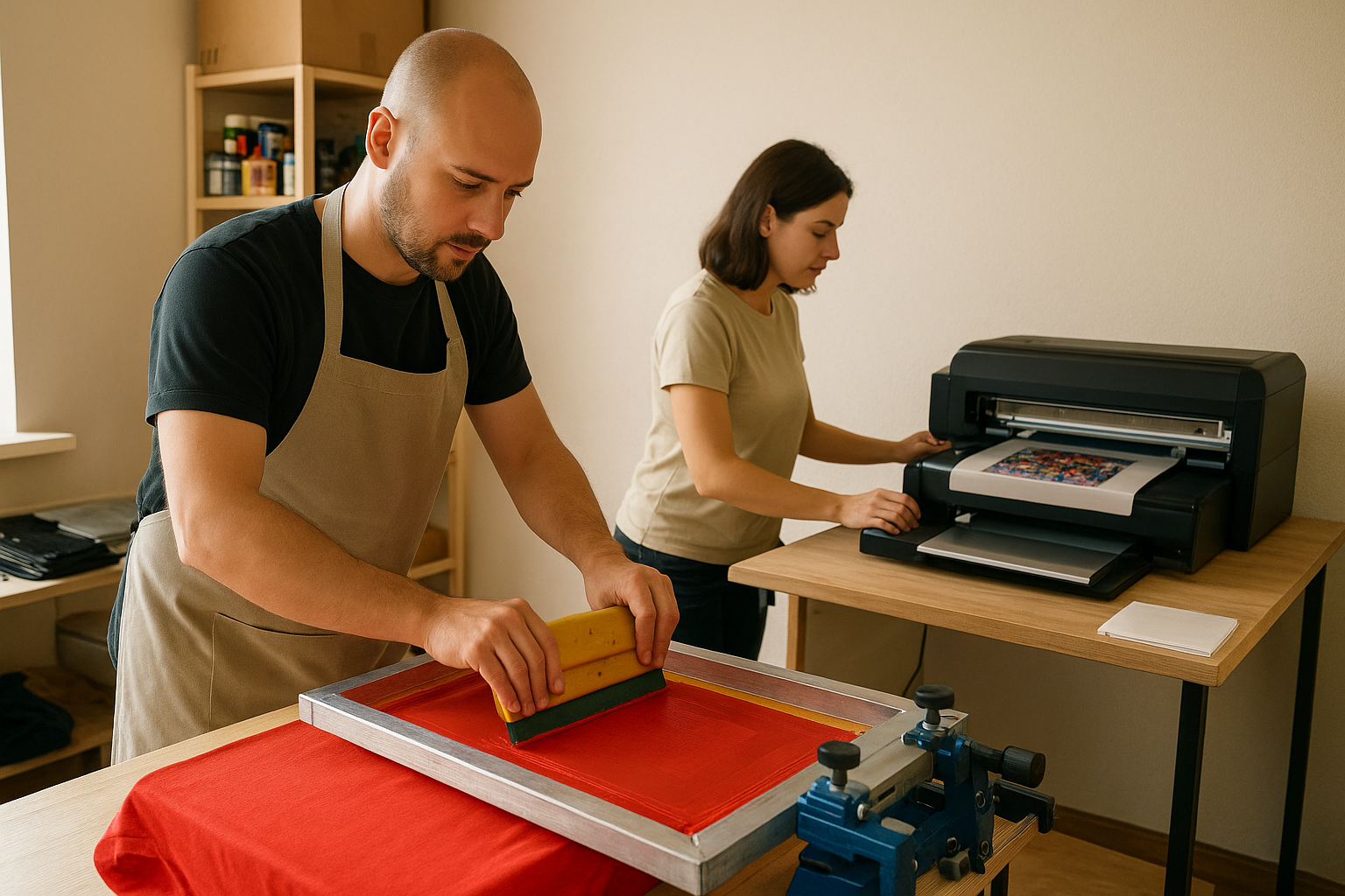 2. Independent screen printing and DTF shops