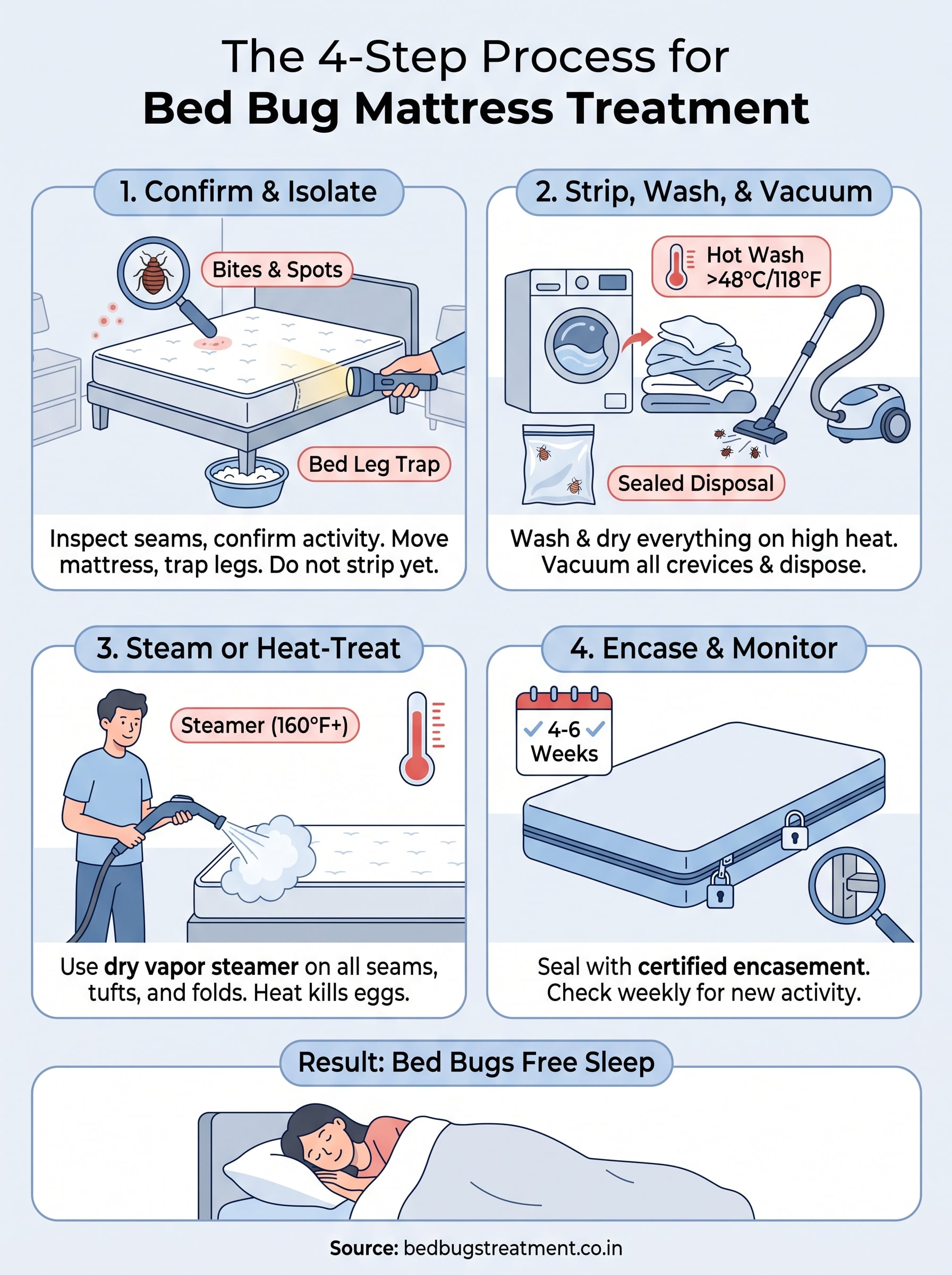mattress for bed bugs infographic