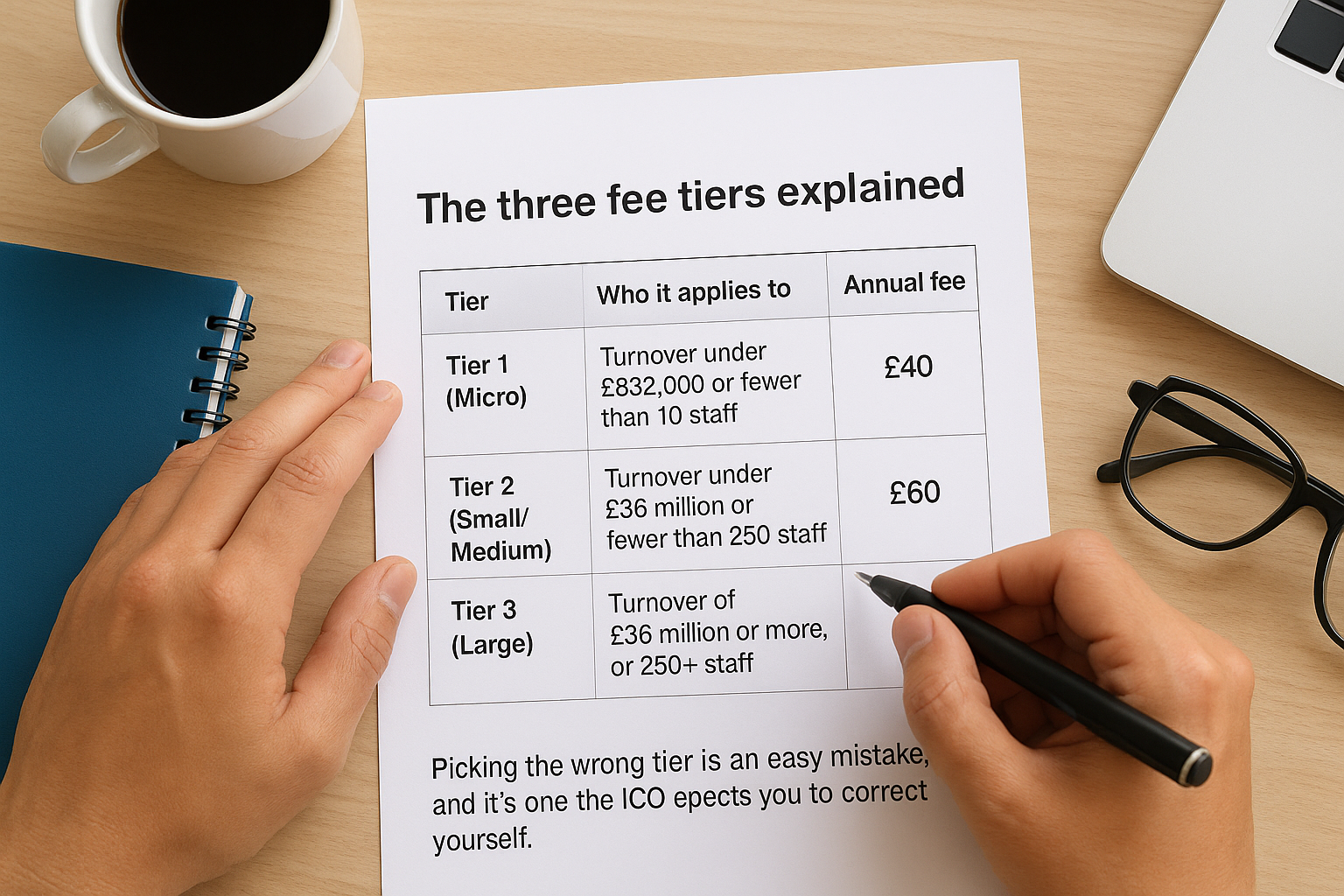 The three fee tiers explained