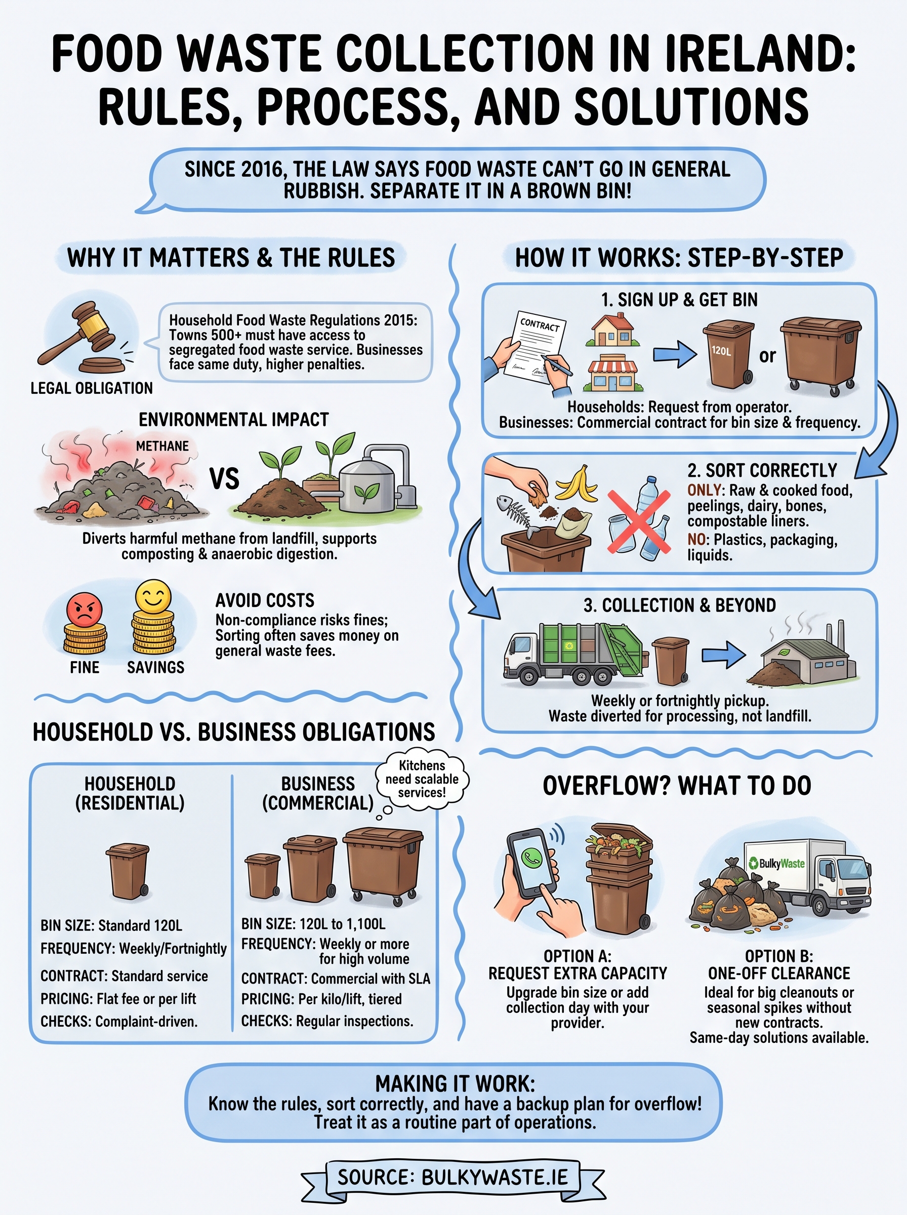 food waste collection service infographic