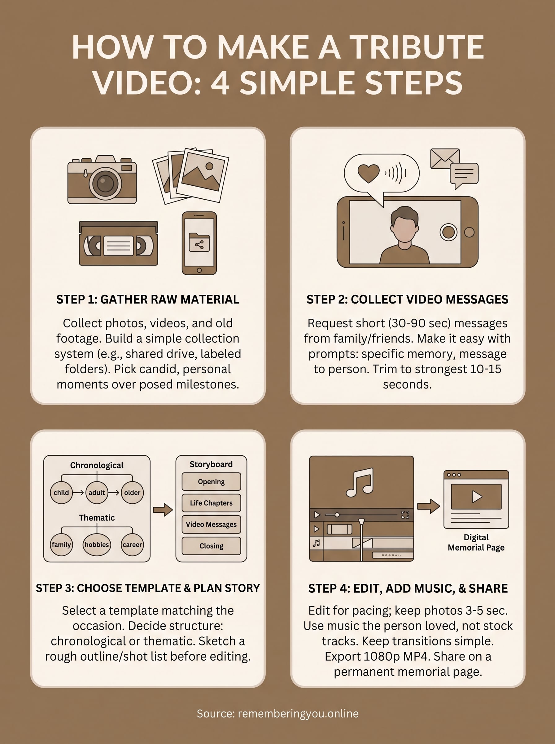 tribute video infographic