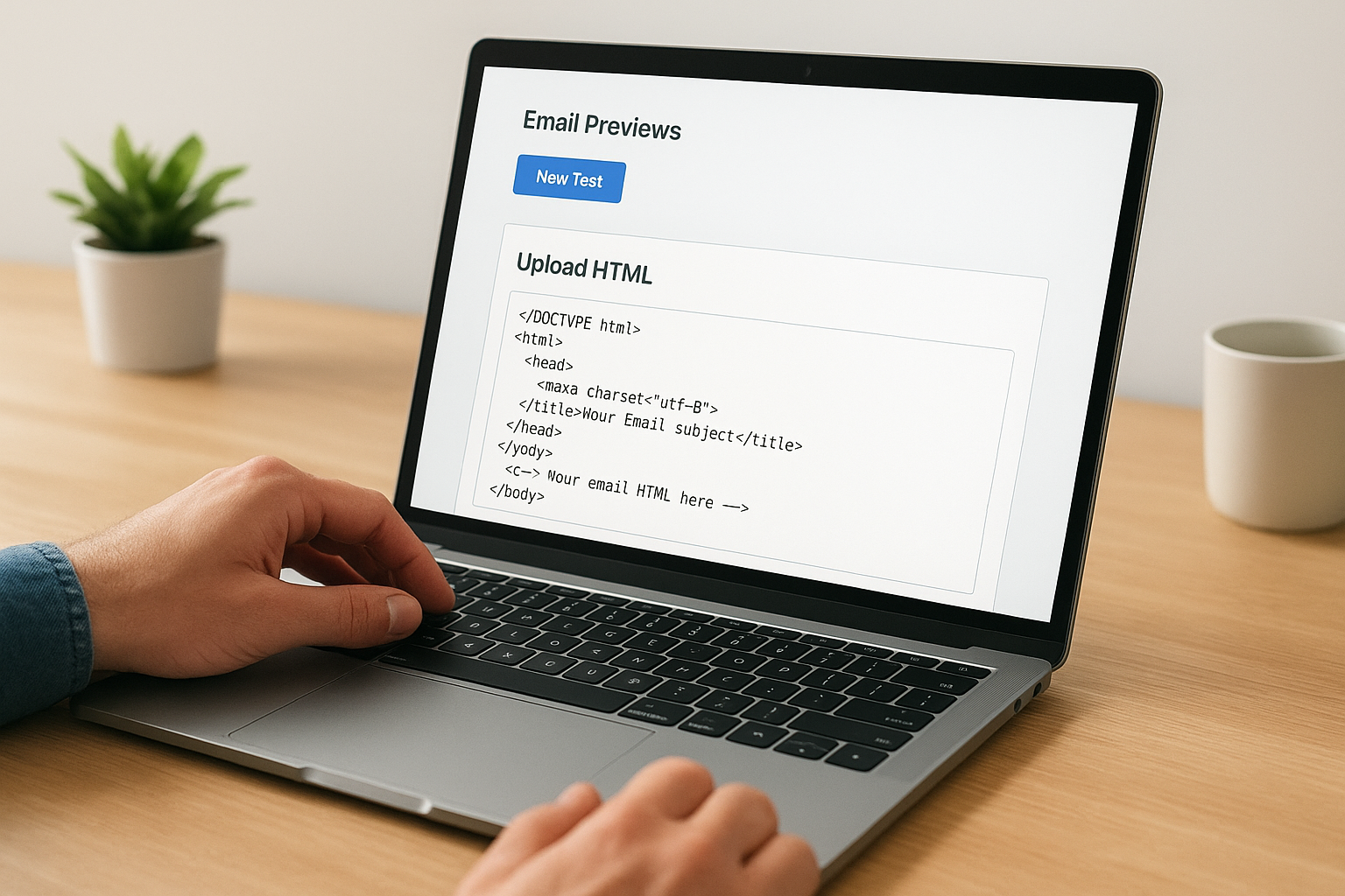 Upload HTML directly through the Litmus interface