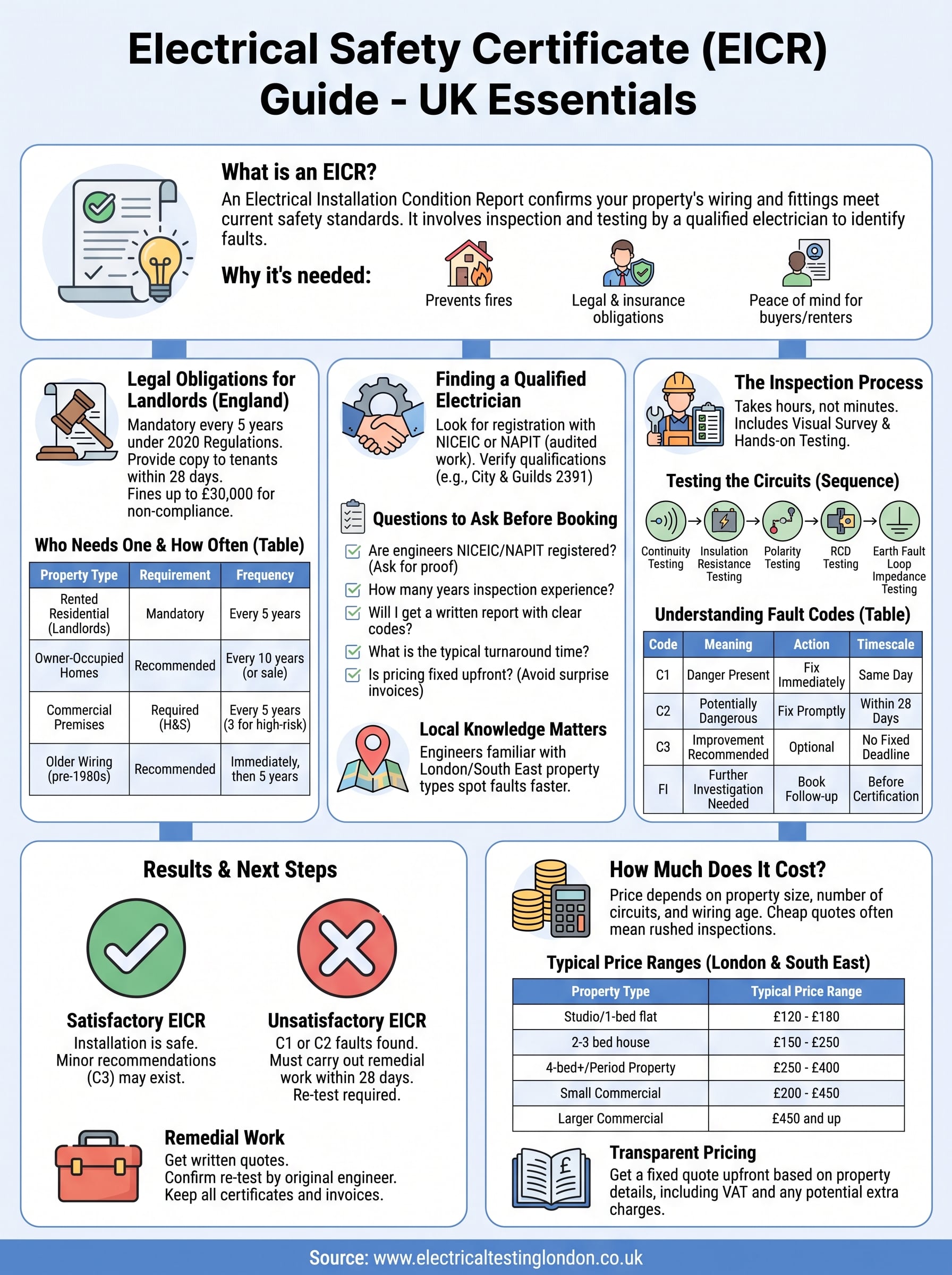 electrical safety certificate near me infographic