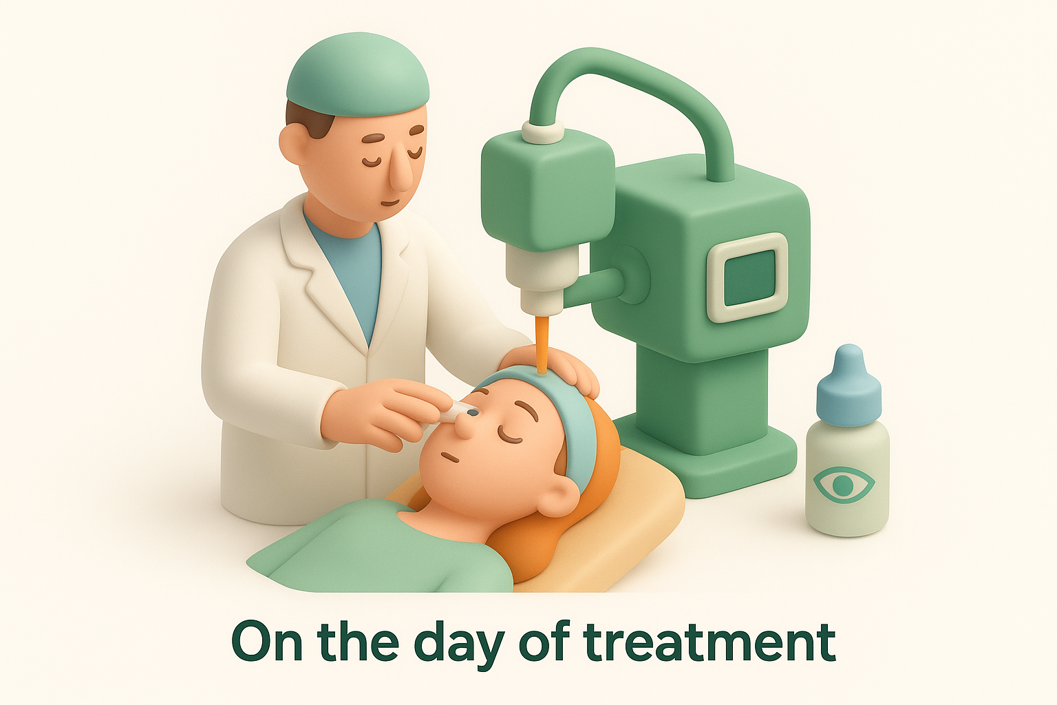 On the day of treatment