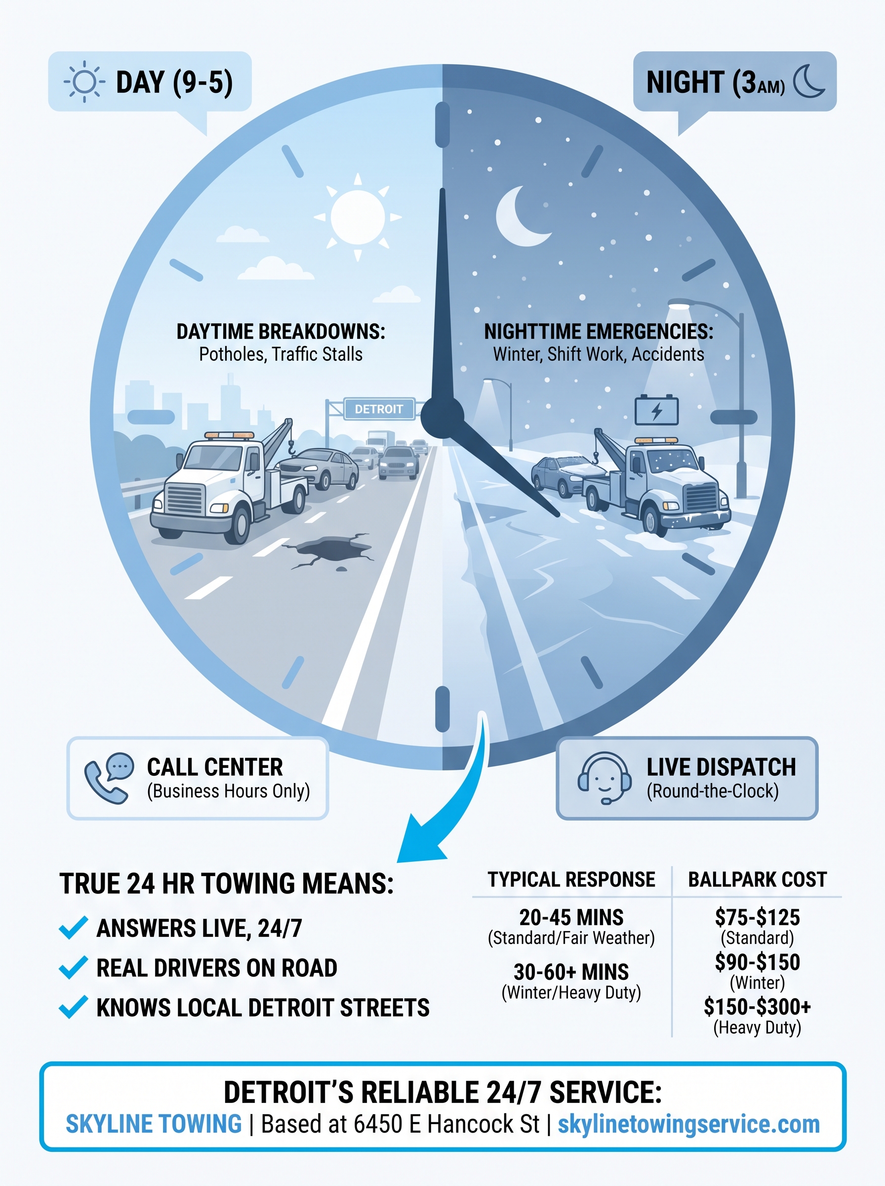 24 hrs towing service near me infographic