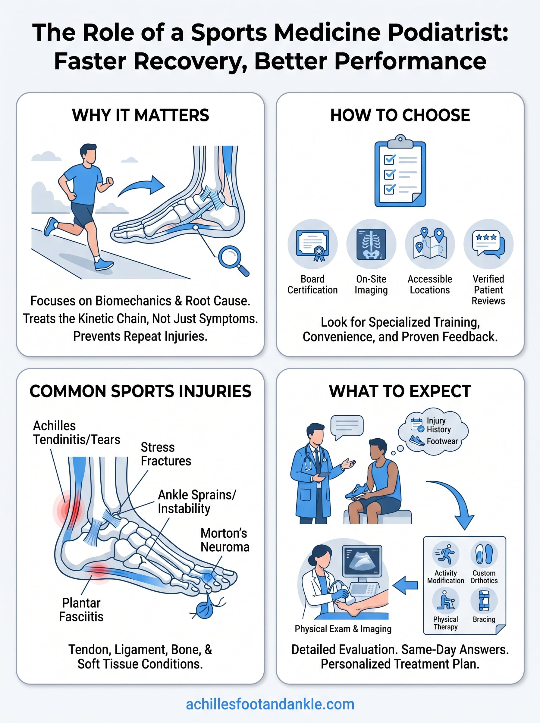 podiatrist sports medicine near me infographic